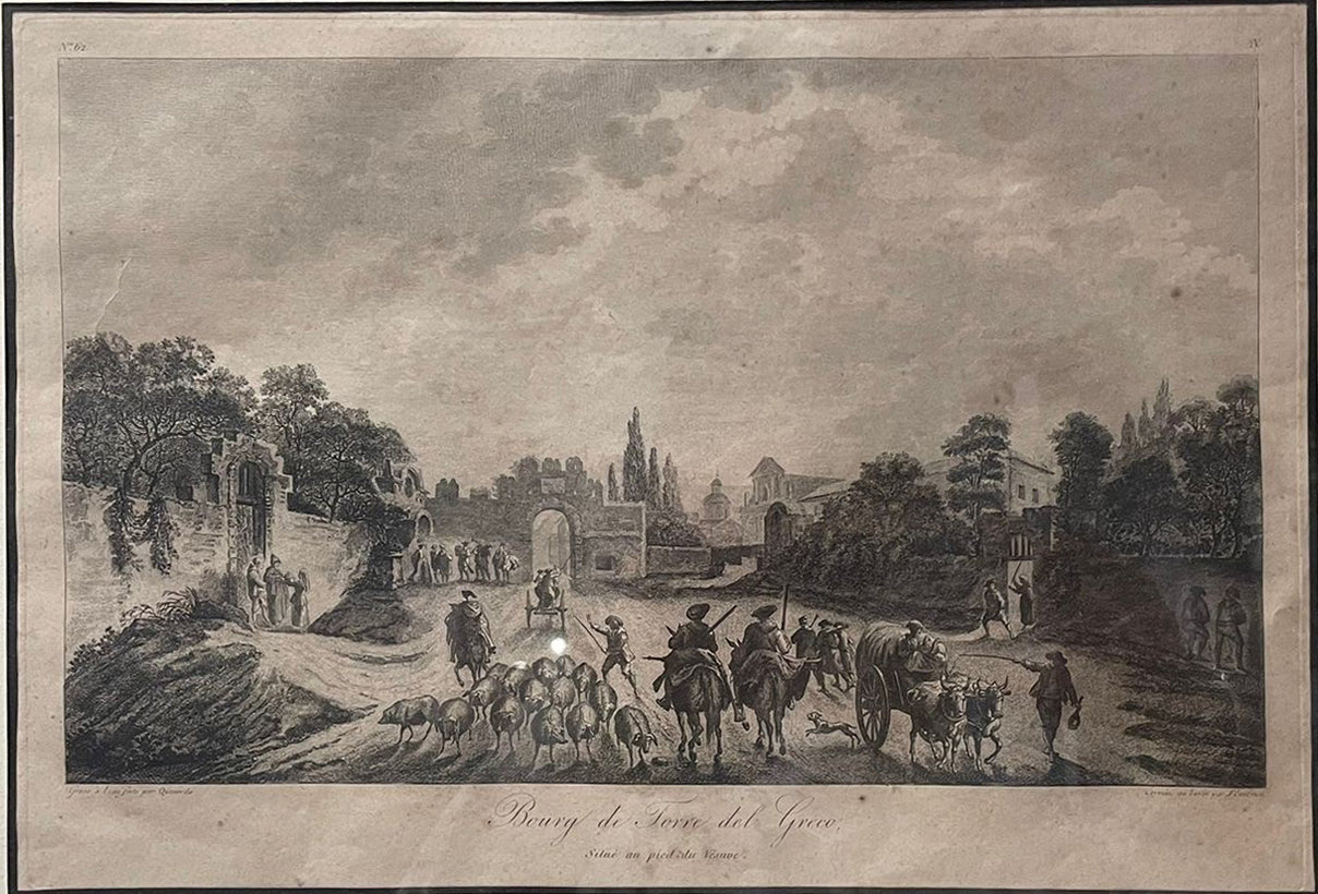 "Bourg de Torre del Greco" from the picturesque journey of Jean-Claude Richard de Saint - Non