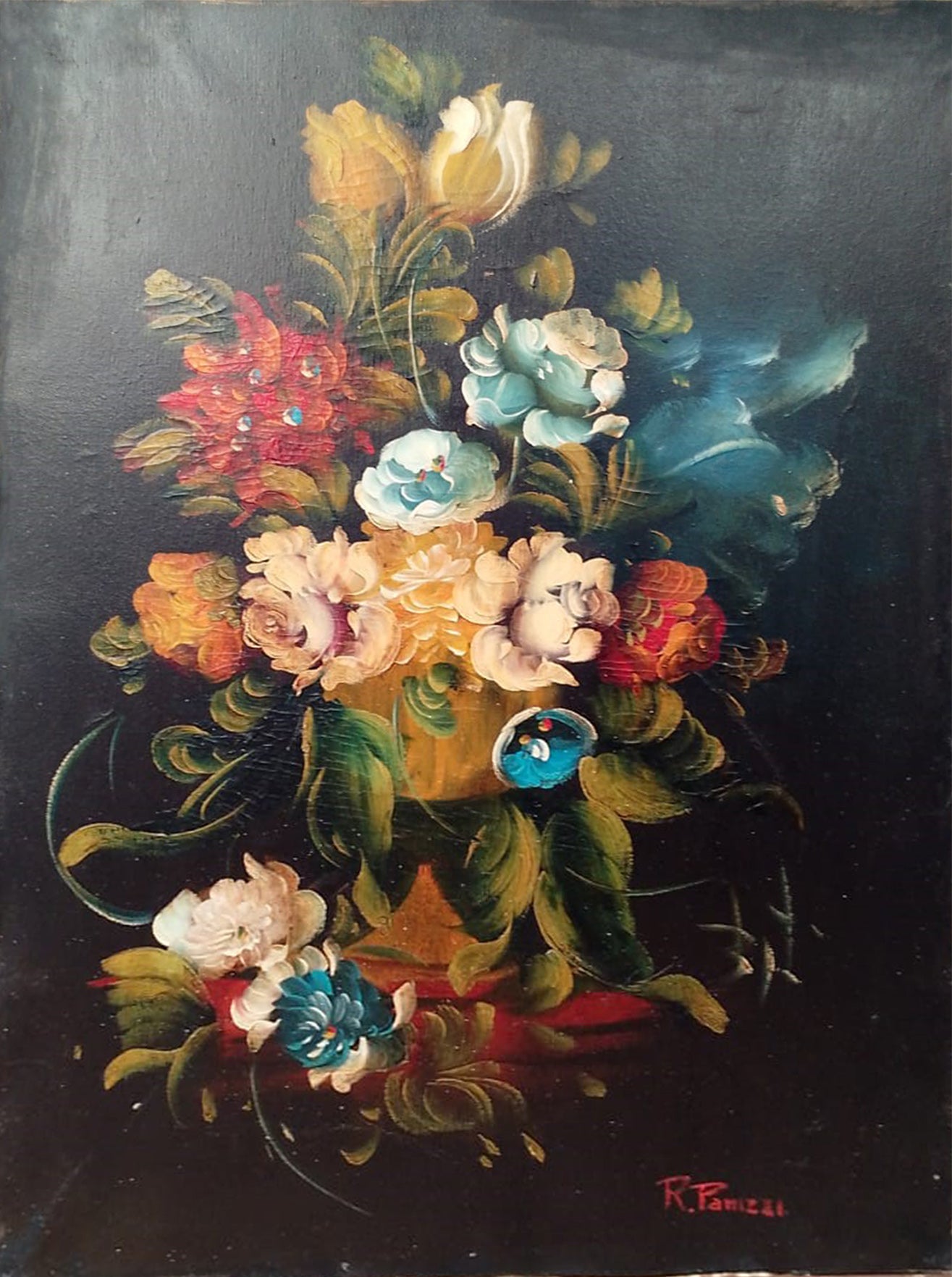 R. Panizzi - Jarrón de flores