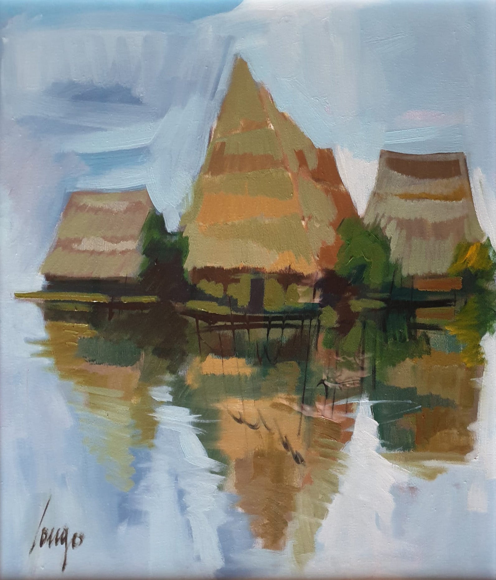 Bepi Longo - Huts in the Lagoon