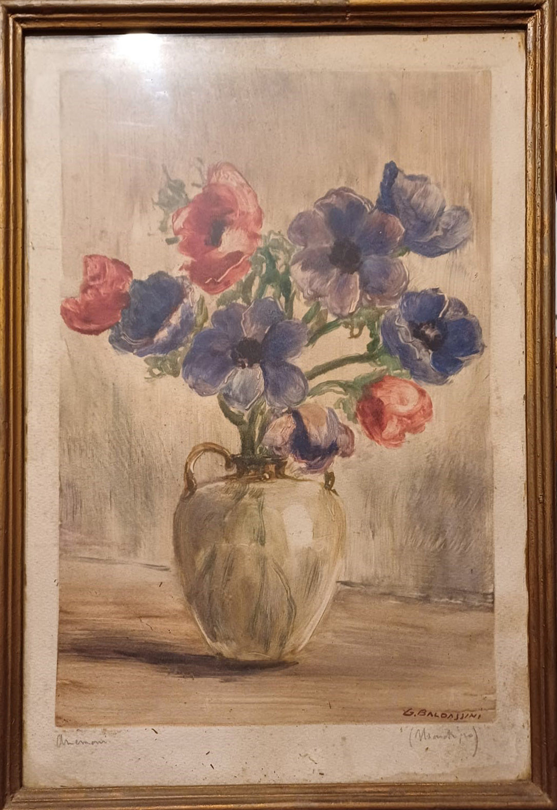 Guglielmo Baldassini (Anemones) - Untitled (Vase of Flowers)