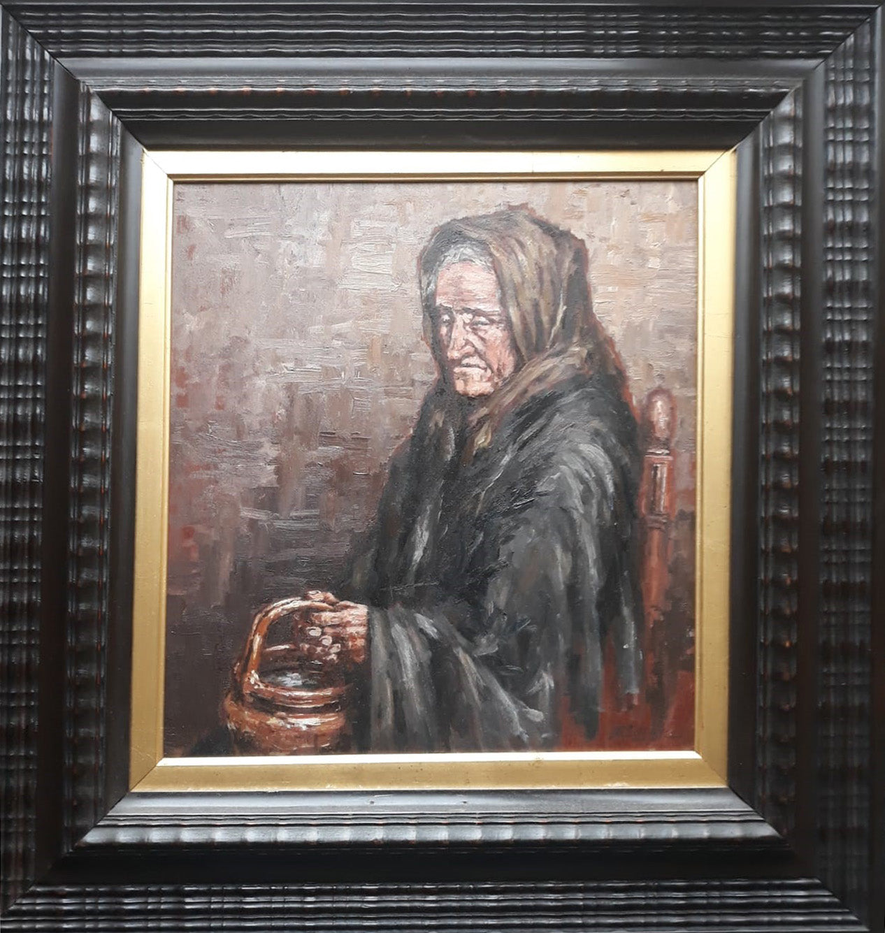 Mario Bordi - Old Woman with Foot Warmer