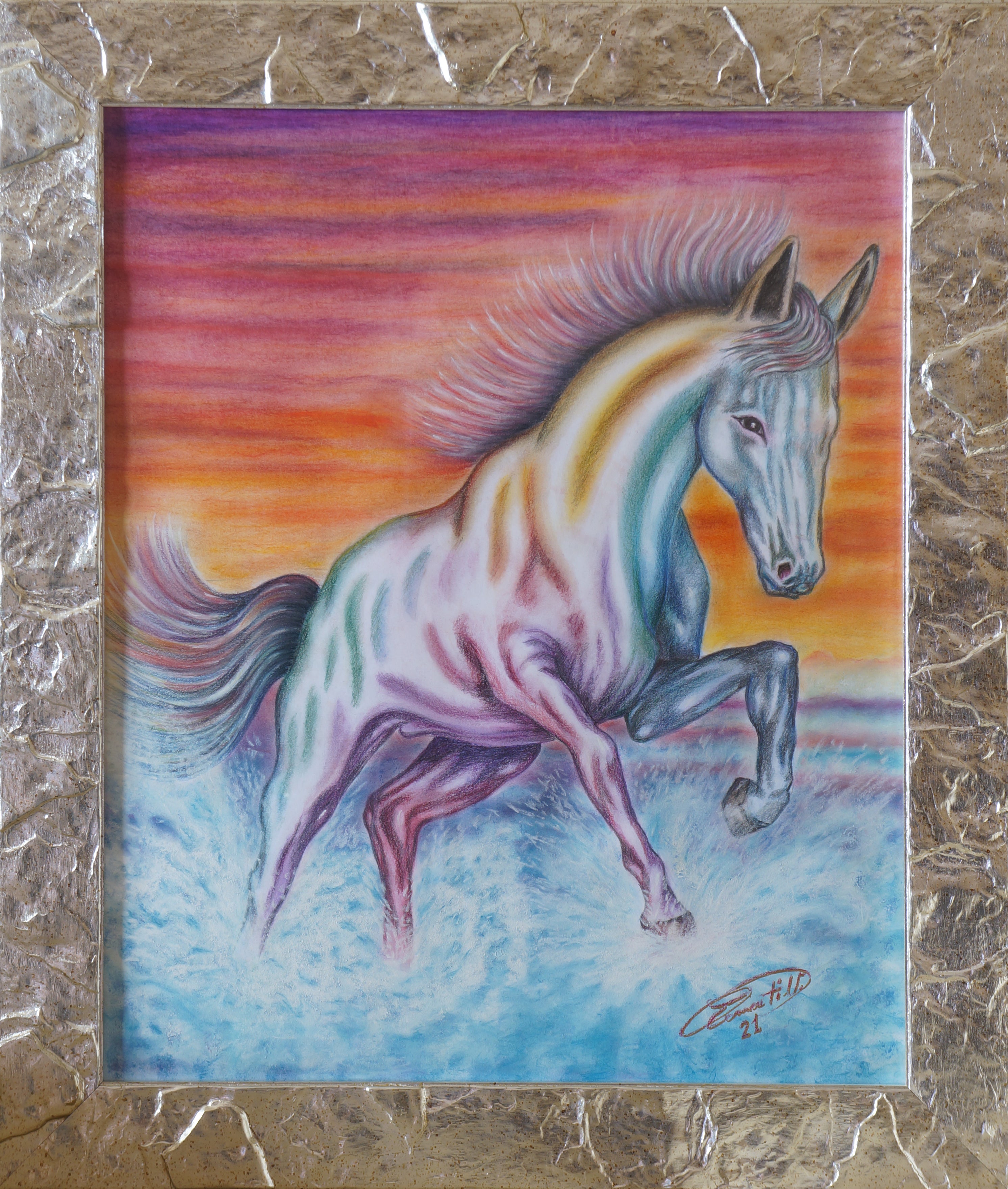 Caballo en la orilla
