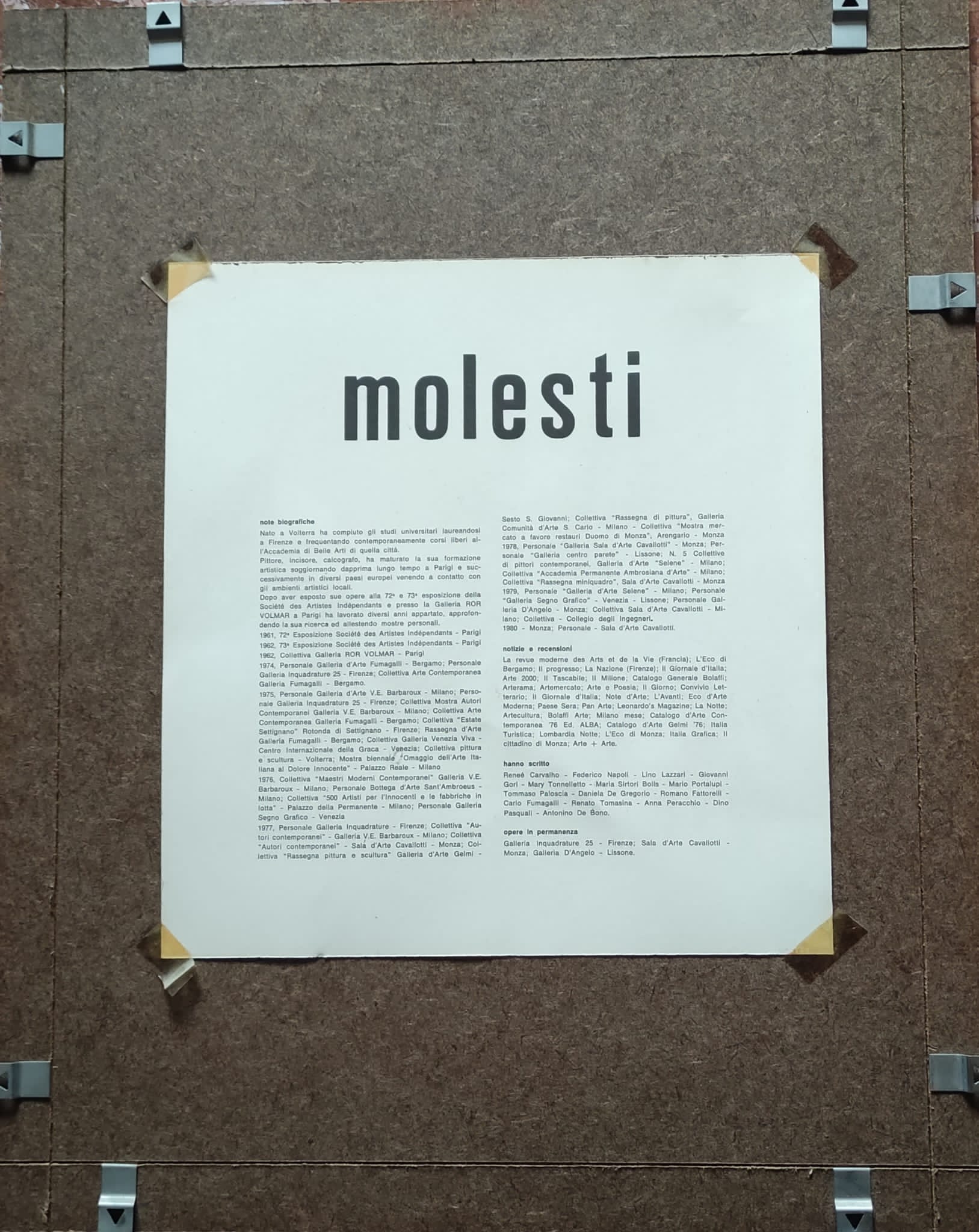 RIFLESSIONE - MOLESTI