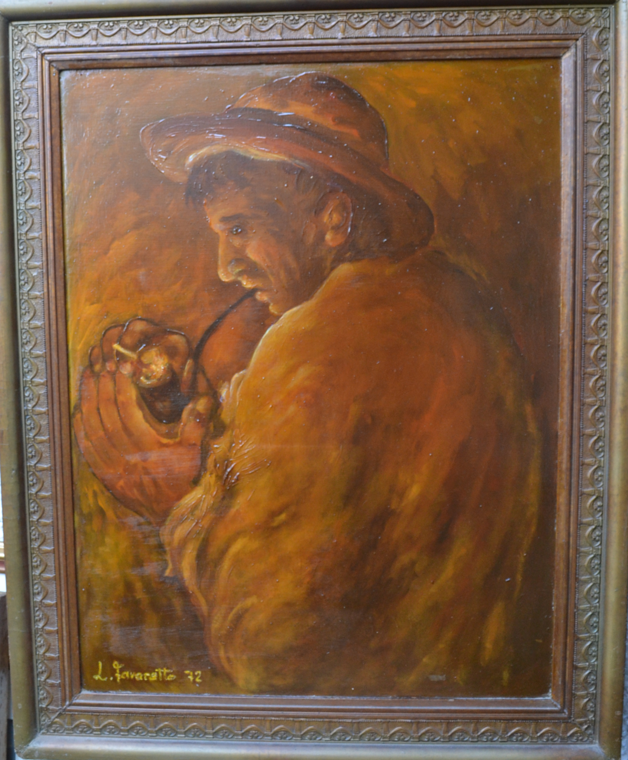Farmer with pipe
