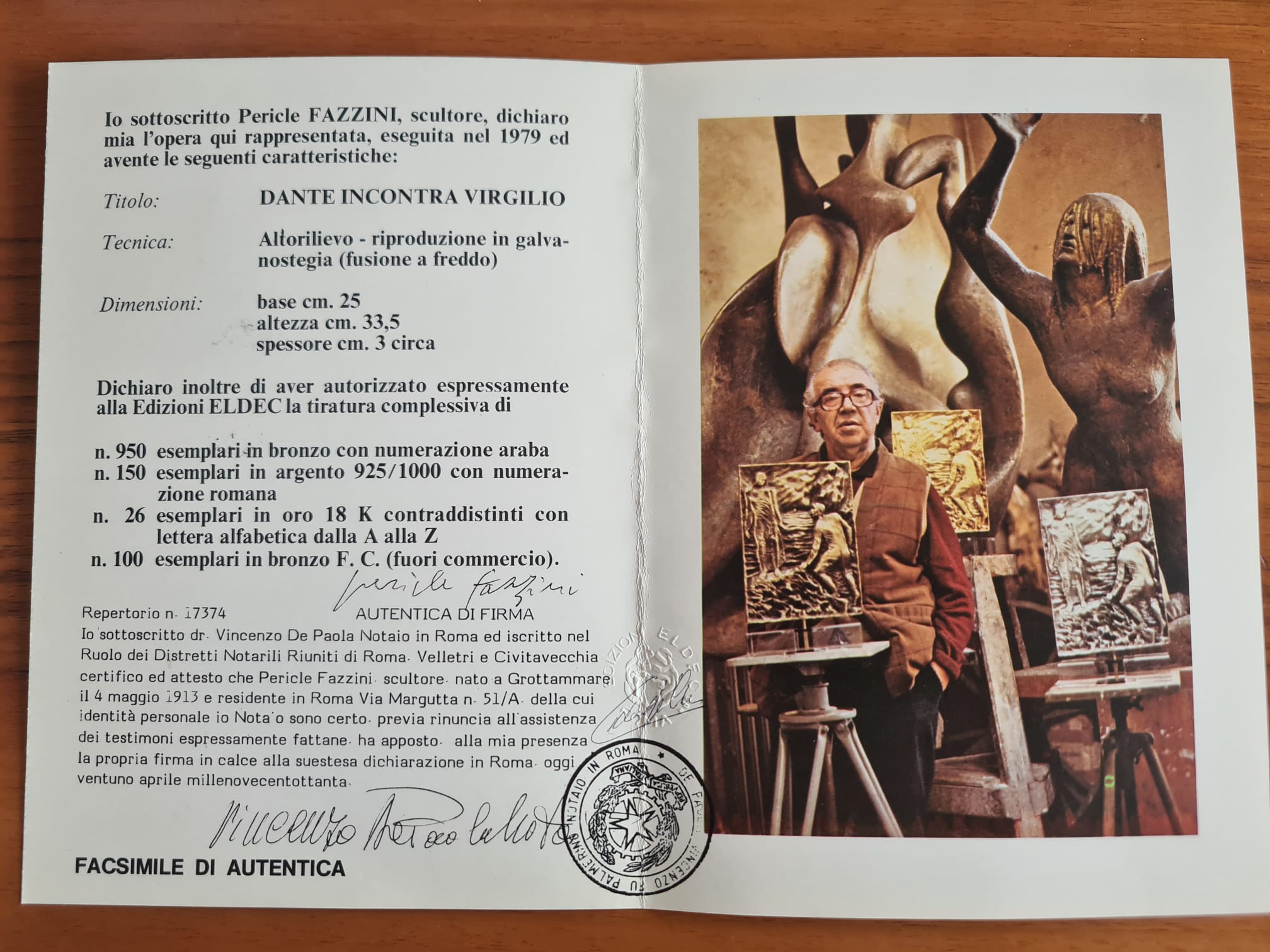 Pericle Fazzini - Dante incontra Virgilio