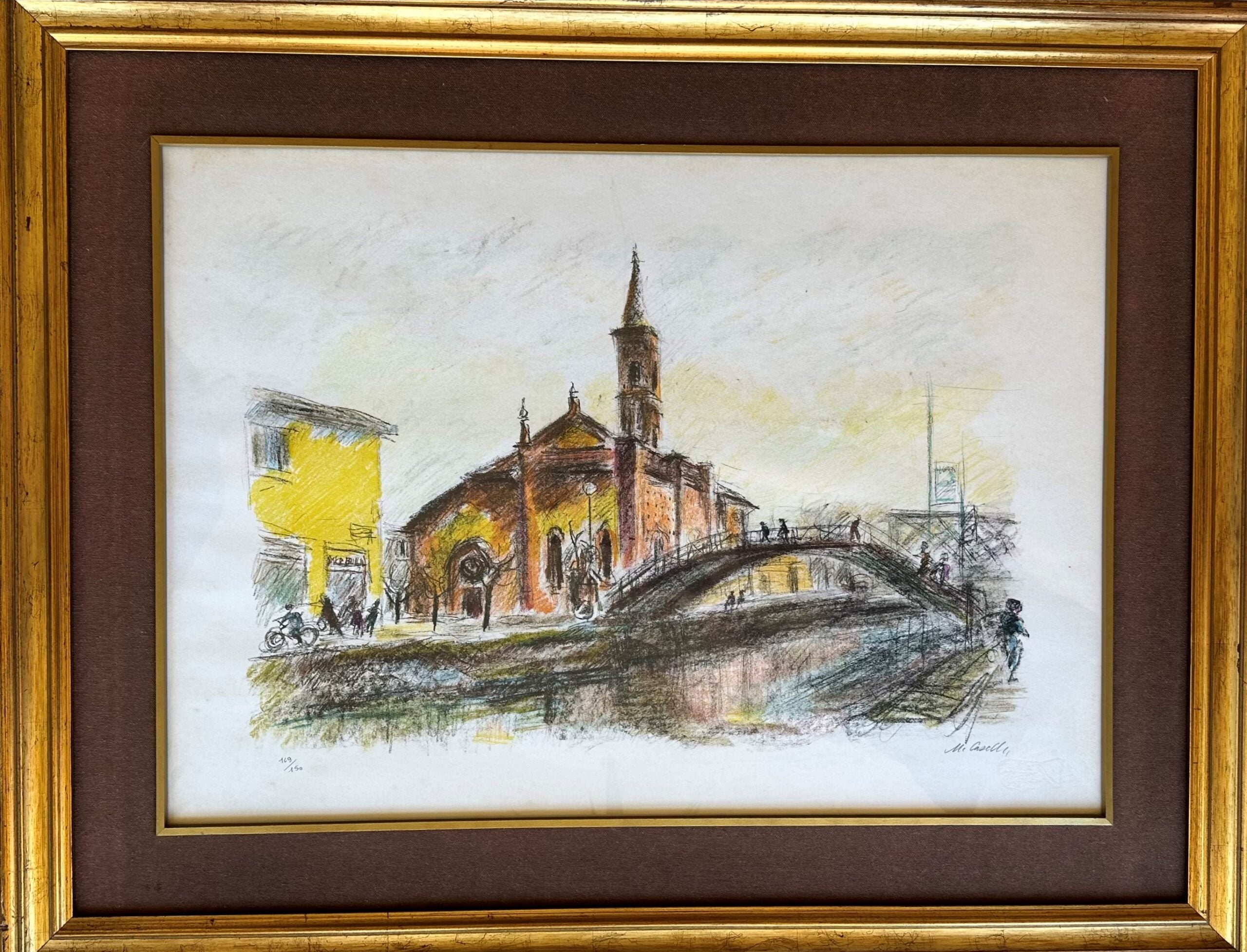 MICHELE CASCELLA - IGLESIA DE SAN CRISTOFORO - LITOGRAFÍA
