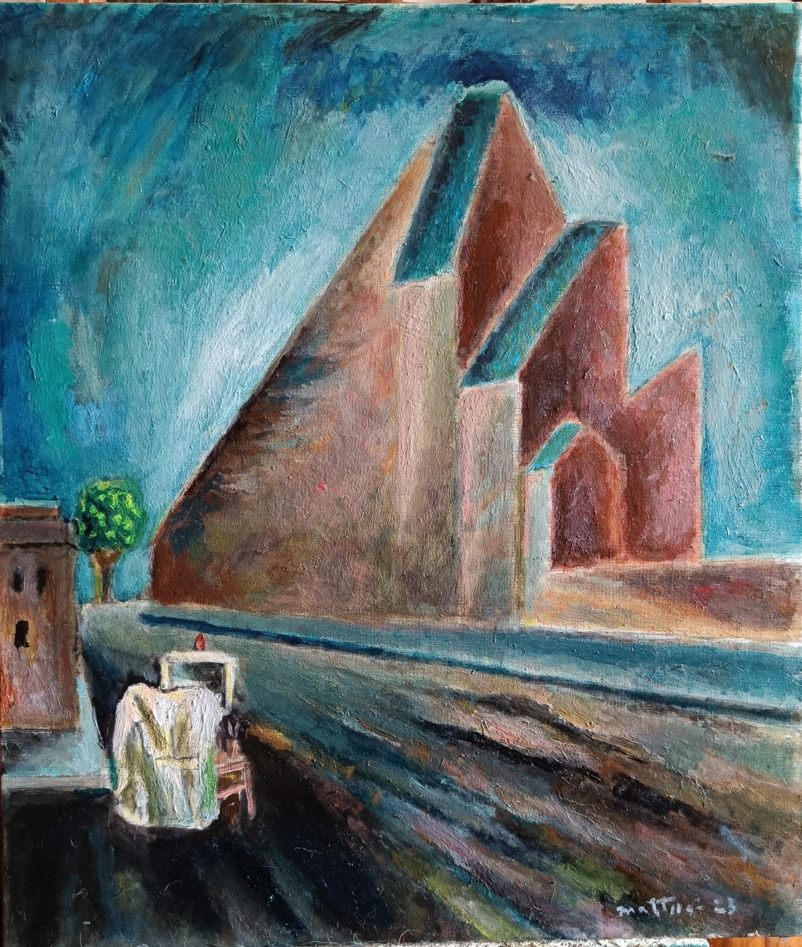 Painting at night