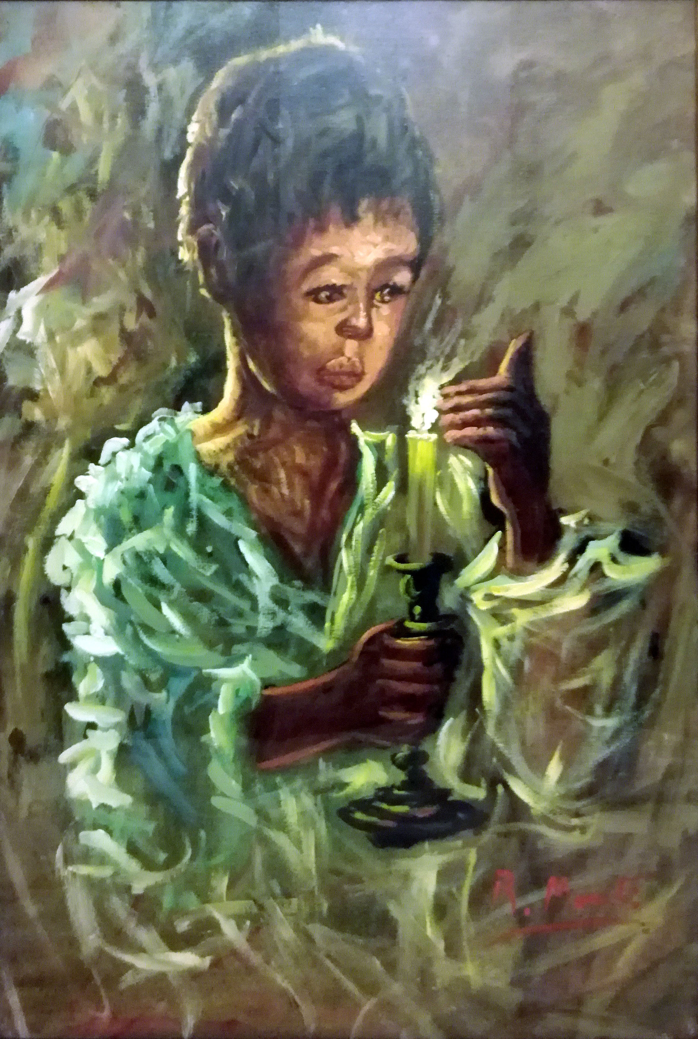 R. Monti - Donna con candela
