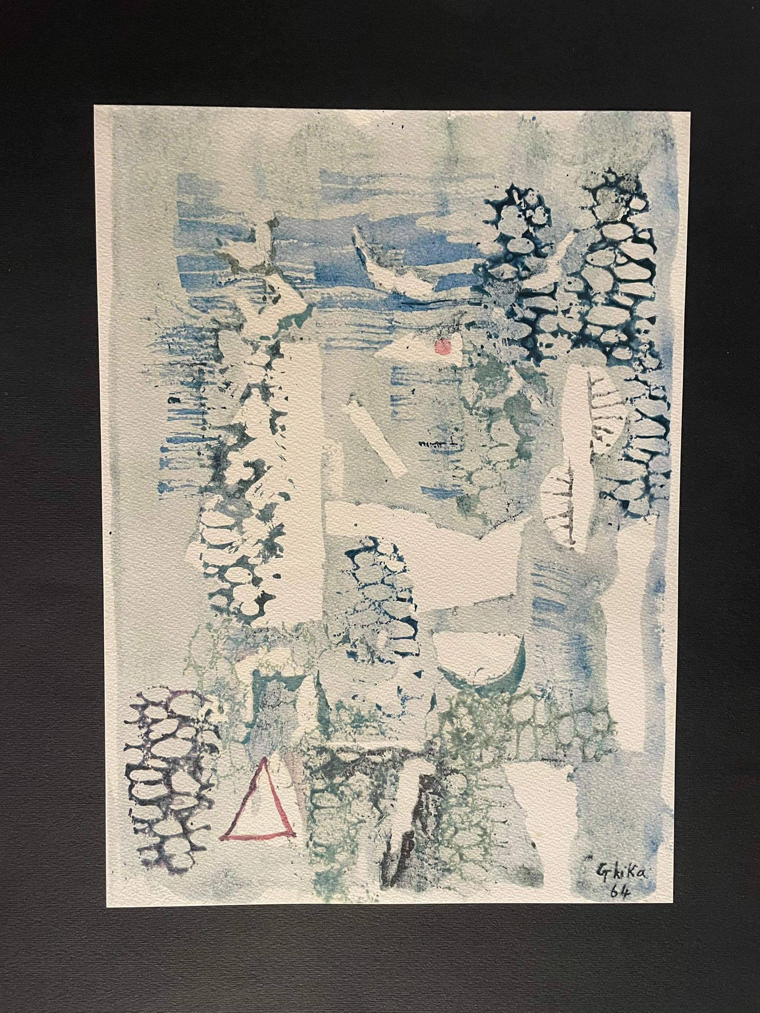 Acquerello su carta senza titolo di Nikos Ghika