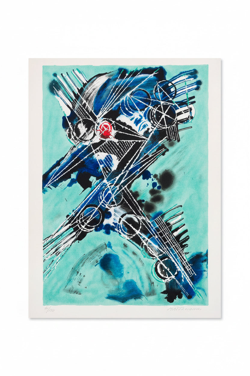 Ristrutturazione, serigrafia su carta di Umberto Mastroianni