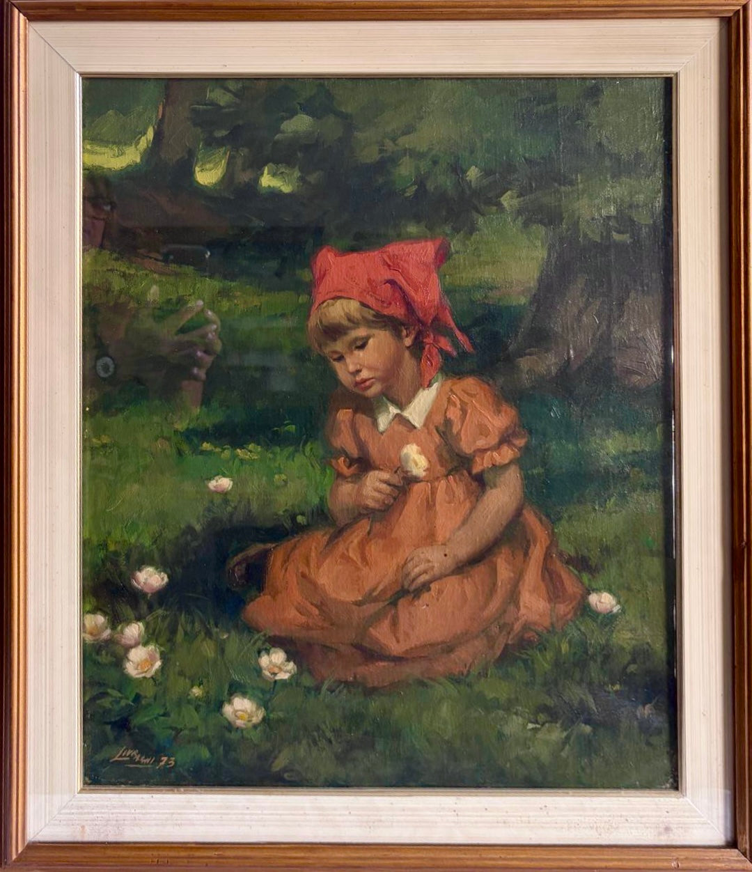 Olio su tela di Livraghi intitolato Erba