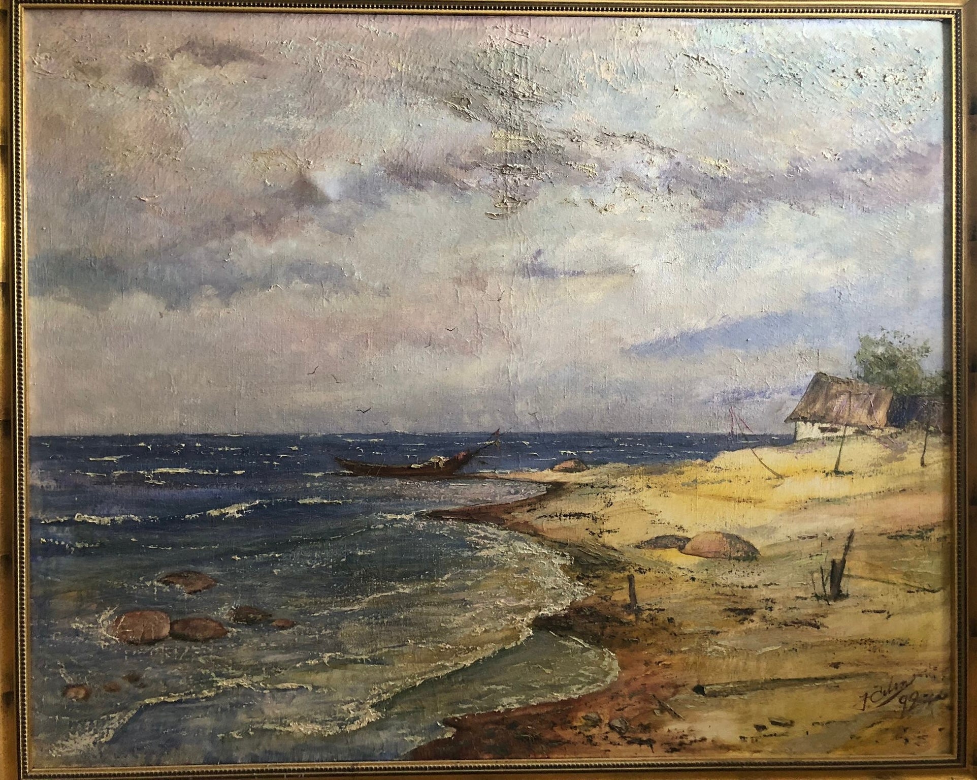 Paesaggio a olio su tela di Juris Celnous