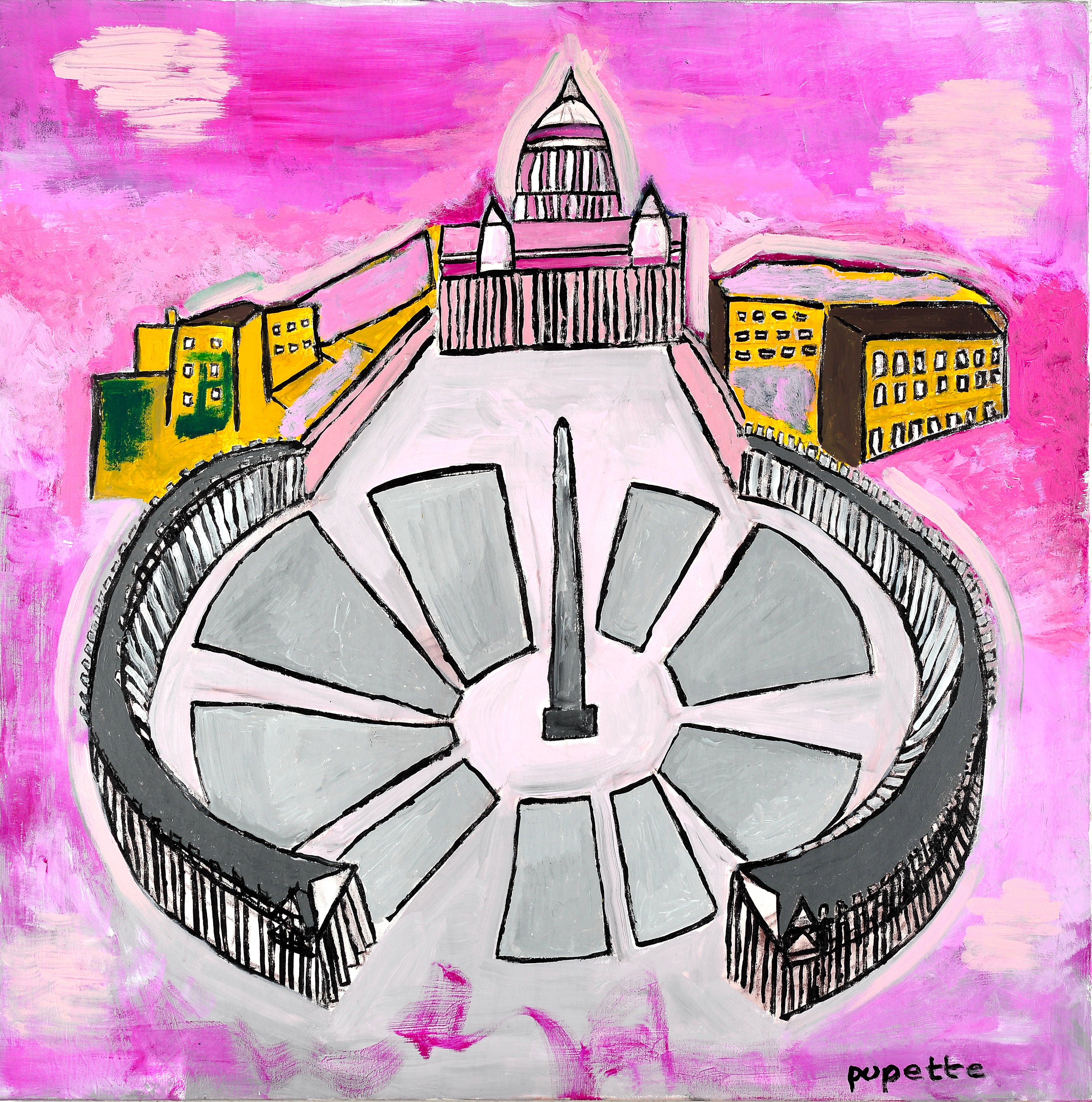 Saint Peter dressed in pink