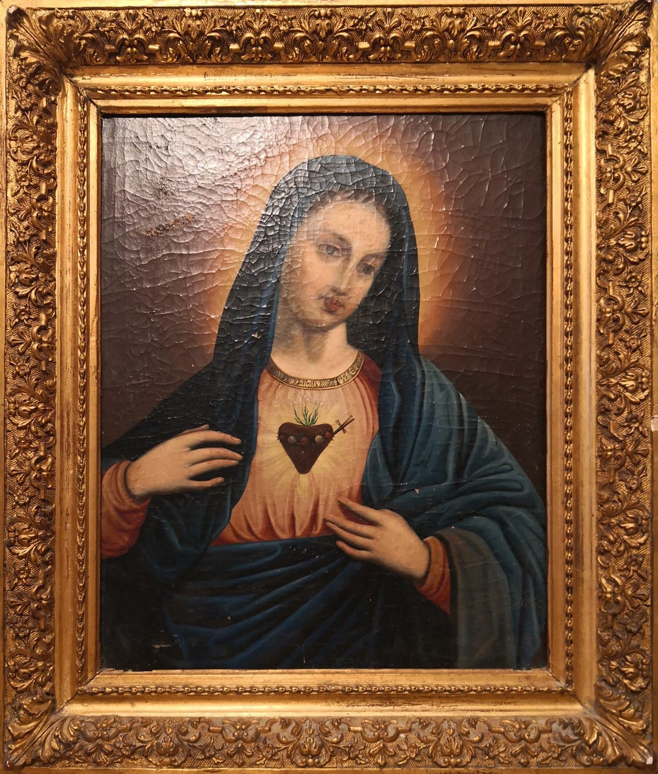 Autor desconocido - Virgen con el corazón traspasado