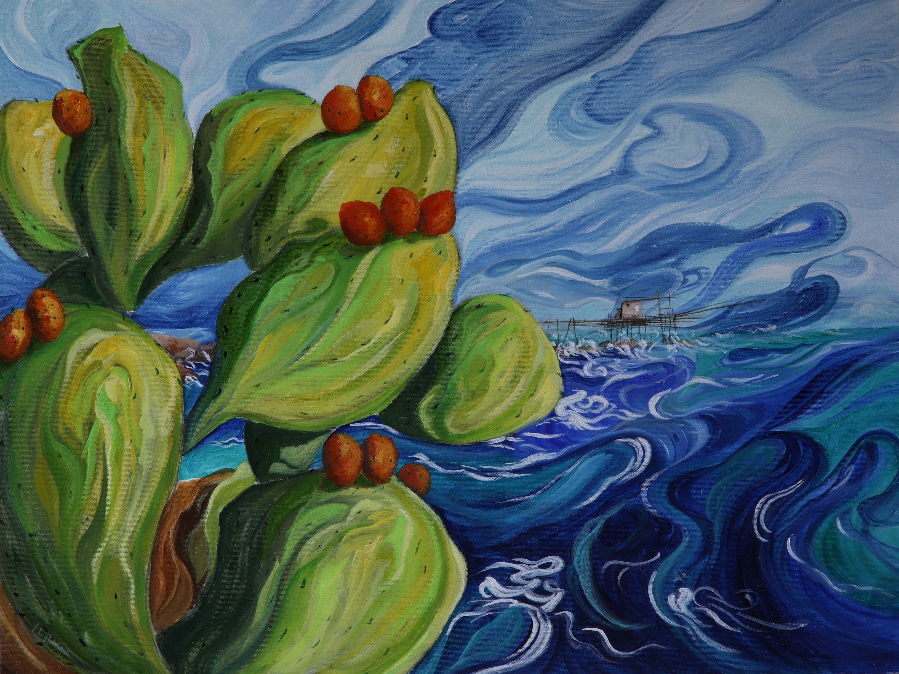 Prickly pears with overflow