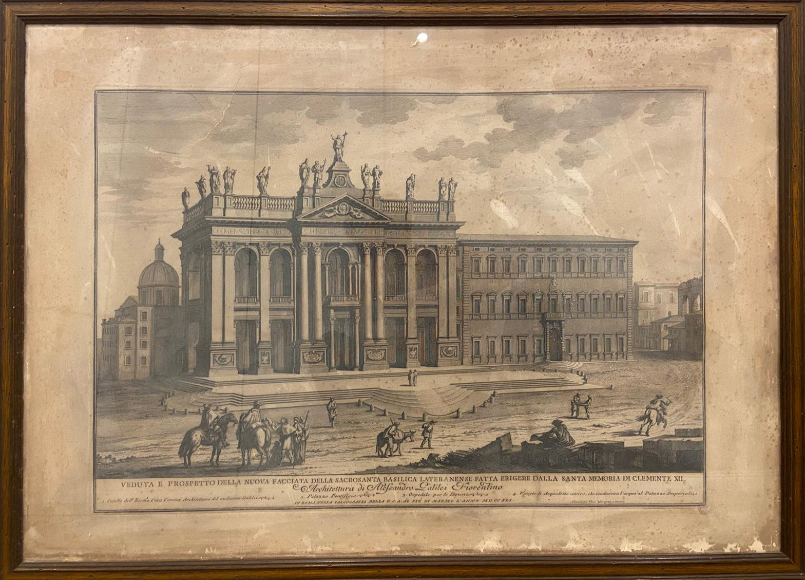 Giuseppe Vasi - Veduta e prospetto della nuova facciata della Sacrosanta Basilica Lateranense