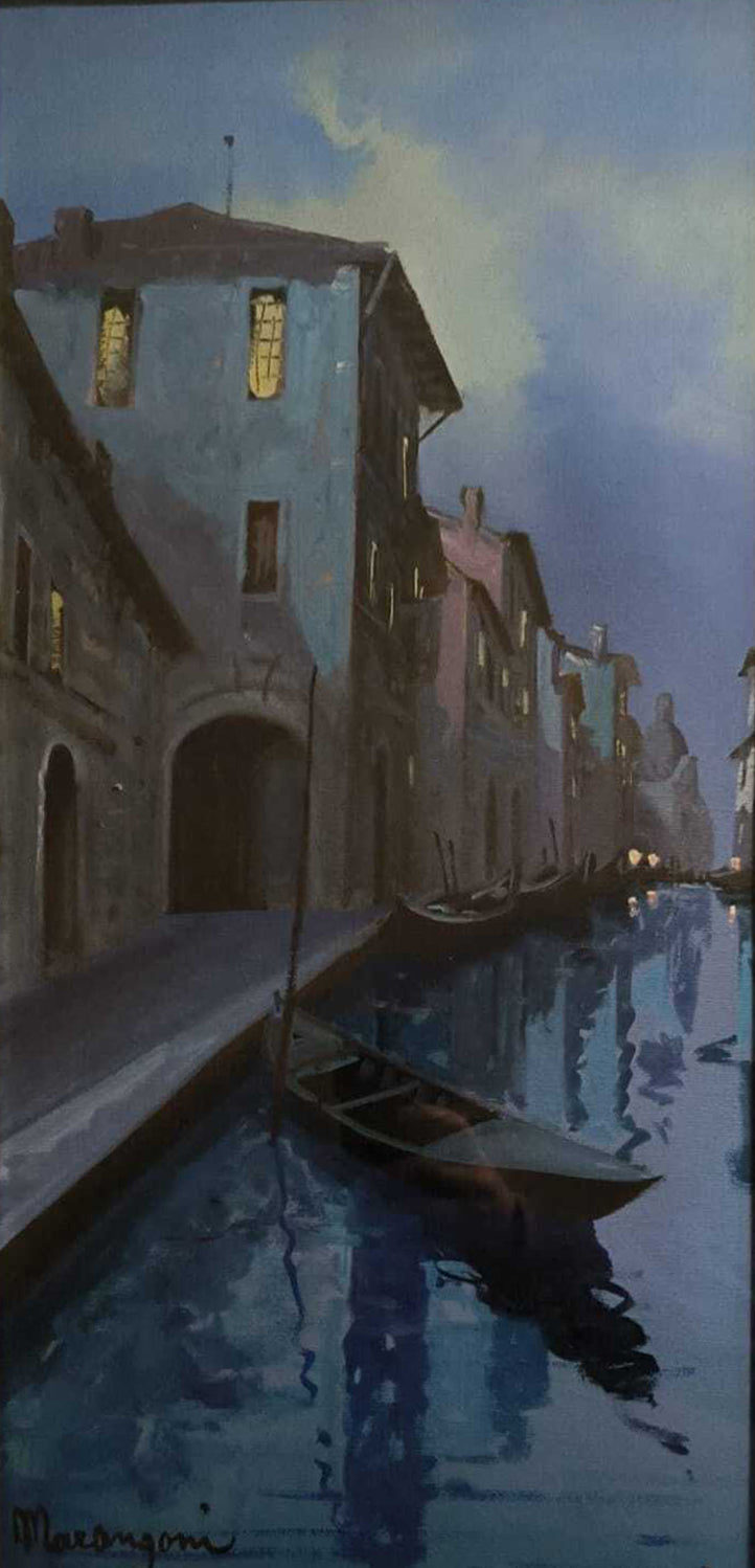 Aldo Marangoni - Senza titolo (paesaggio veneziano)