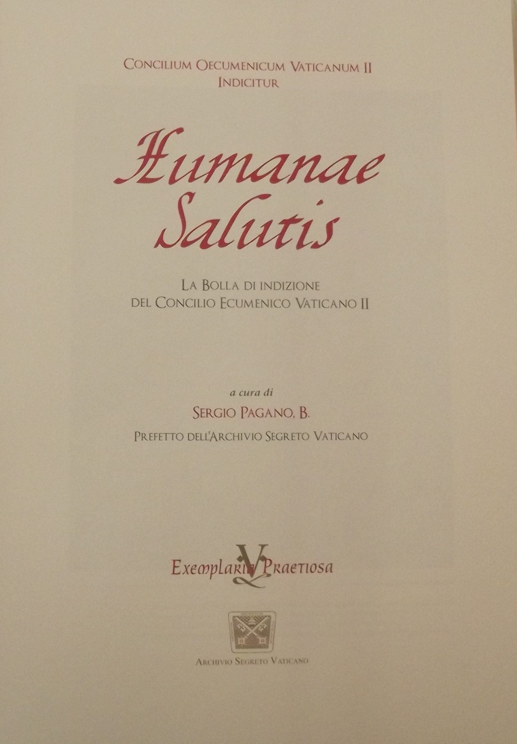 Humanae Salutis - Vatican Secret Archives (2 Volumes)