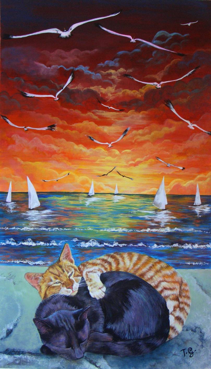 Tiziana Gualandi - Gatos en el mar