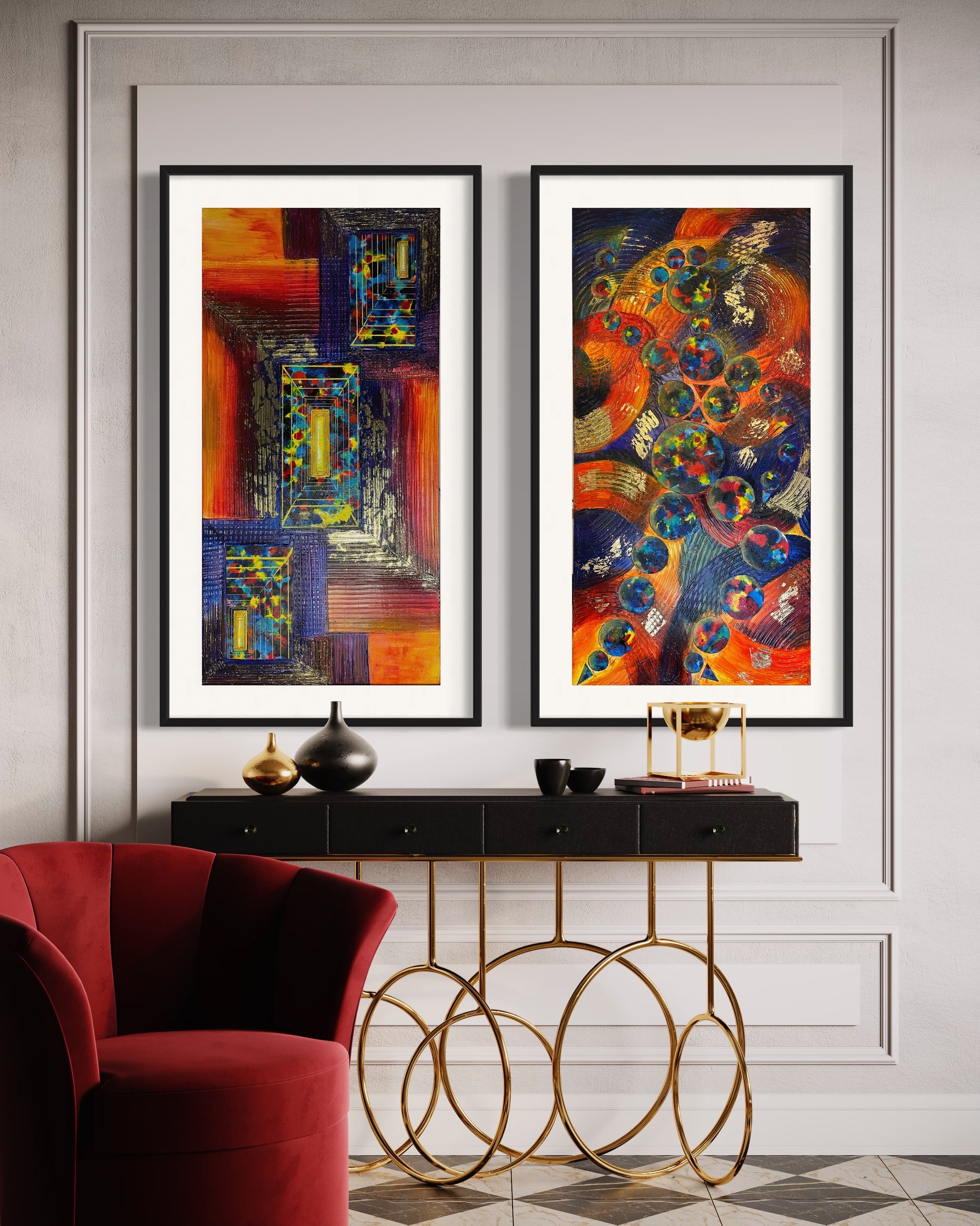 Decoración de pared con textura abstracta