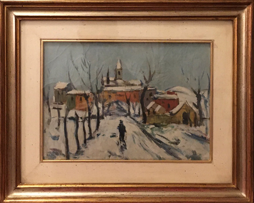 Anonymous - Snowy landscape with man