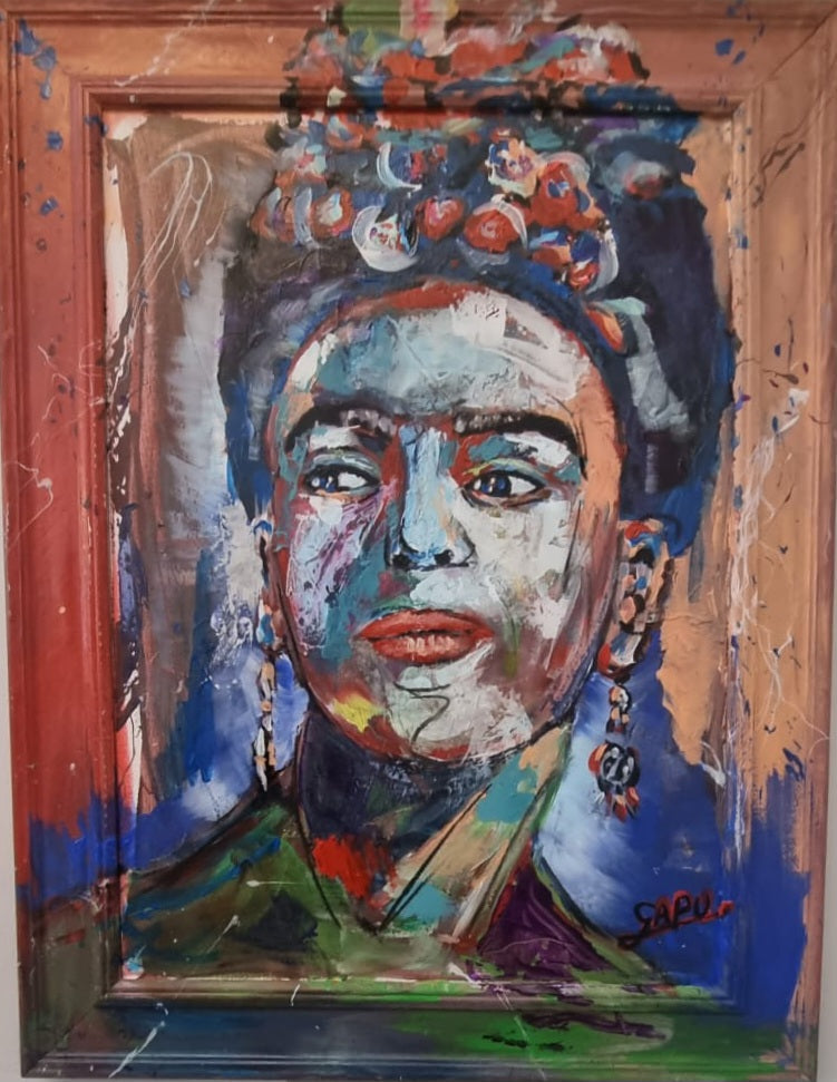 "Frida reflected in colors"