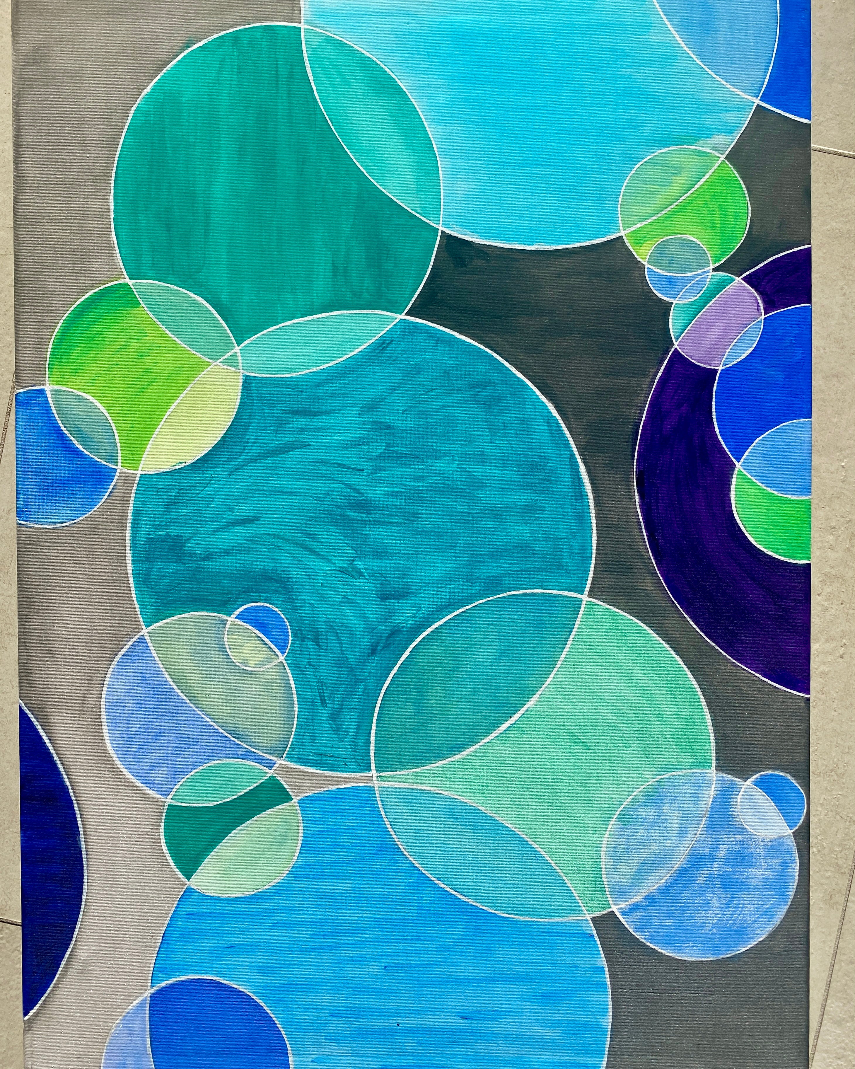 “Bubbles on grey background “