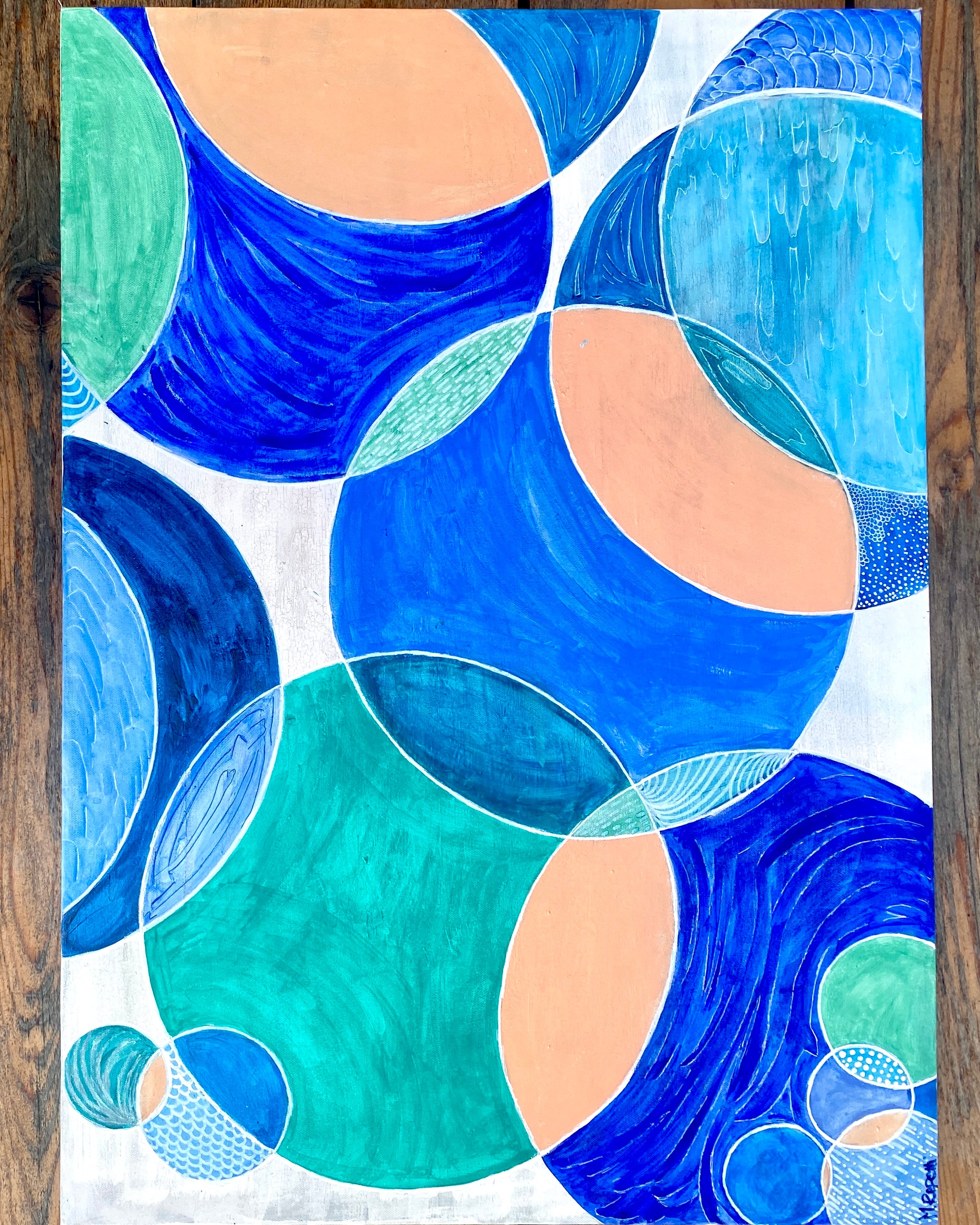 “Bubbles in chalk paint”