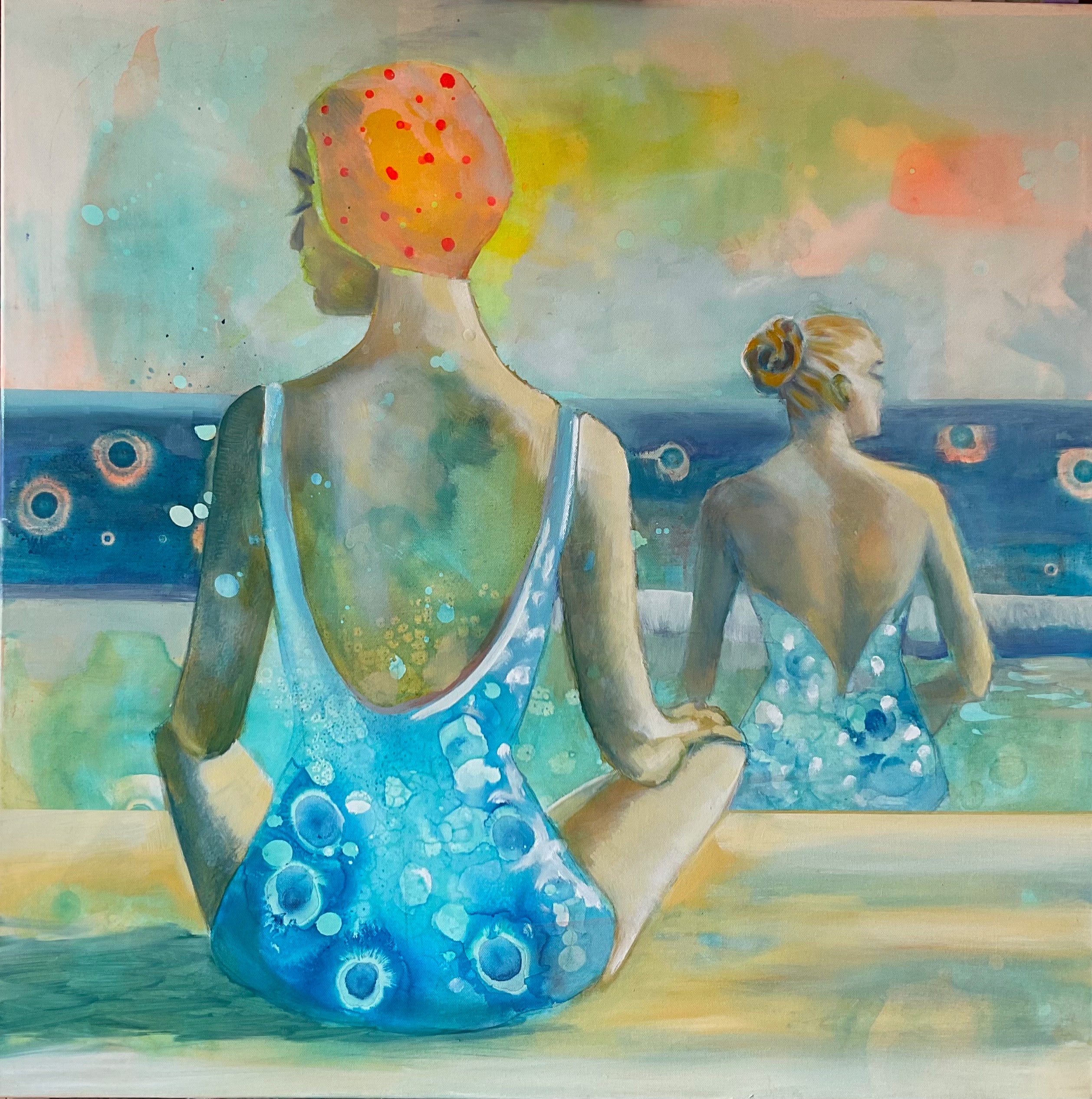 women on the beach