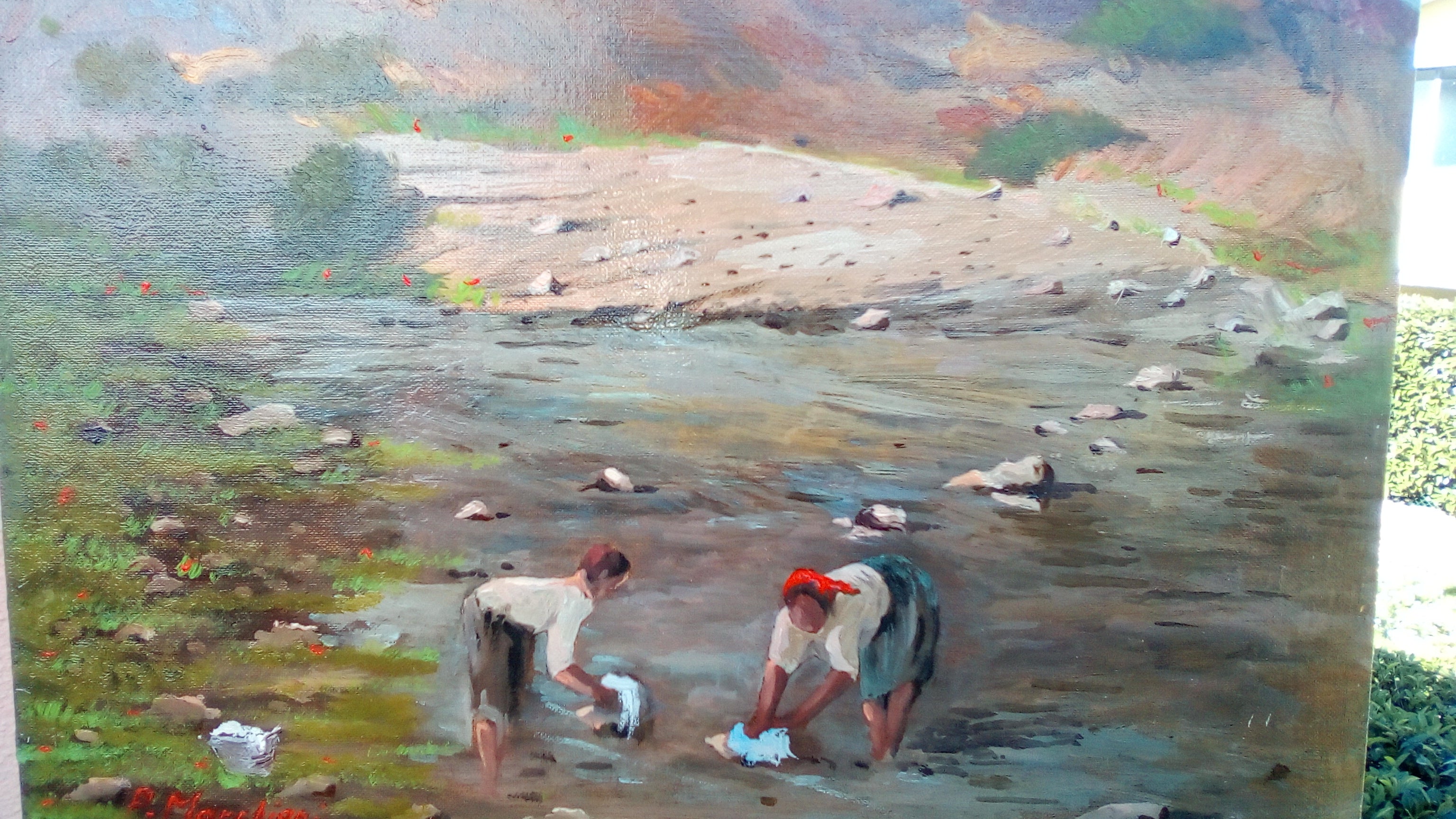 Lavandaie al fiume