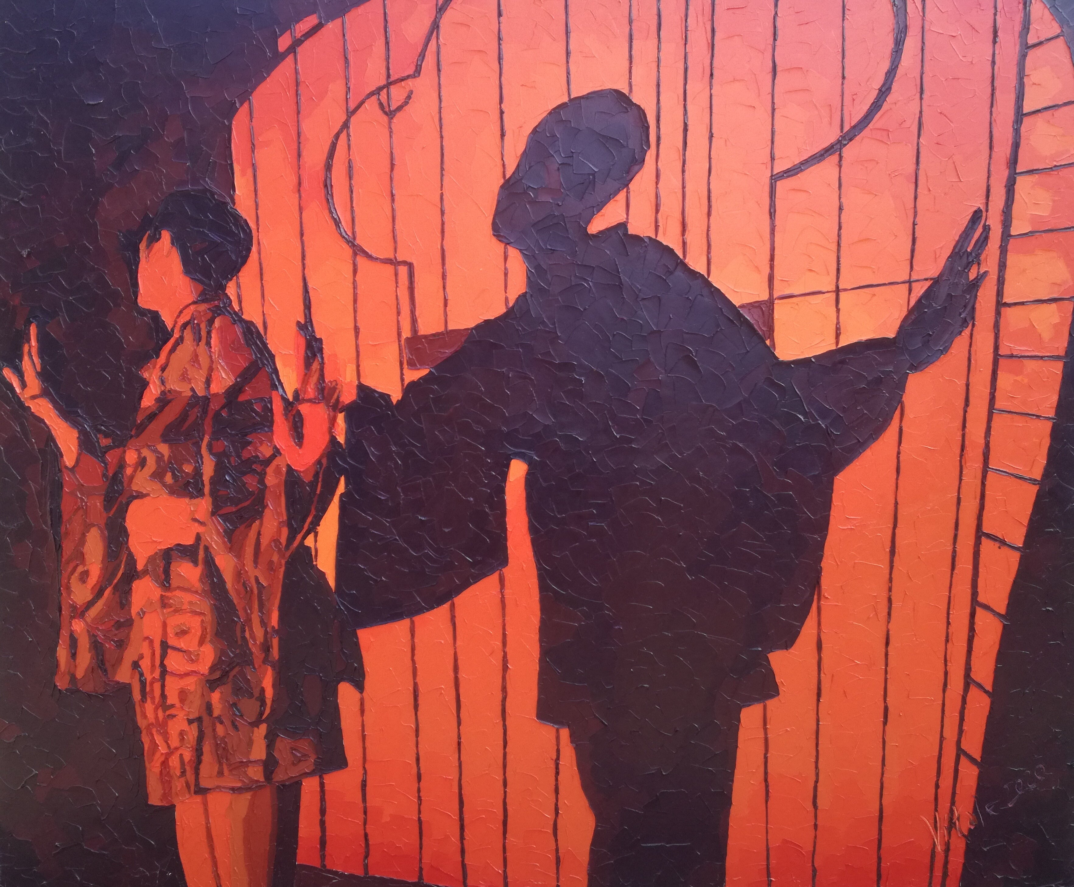 Geisha en la jaula (torikago)