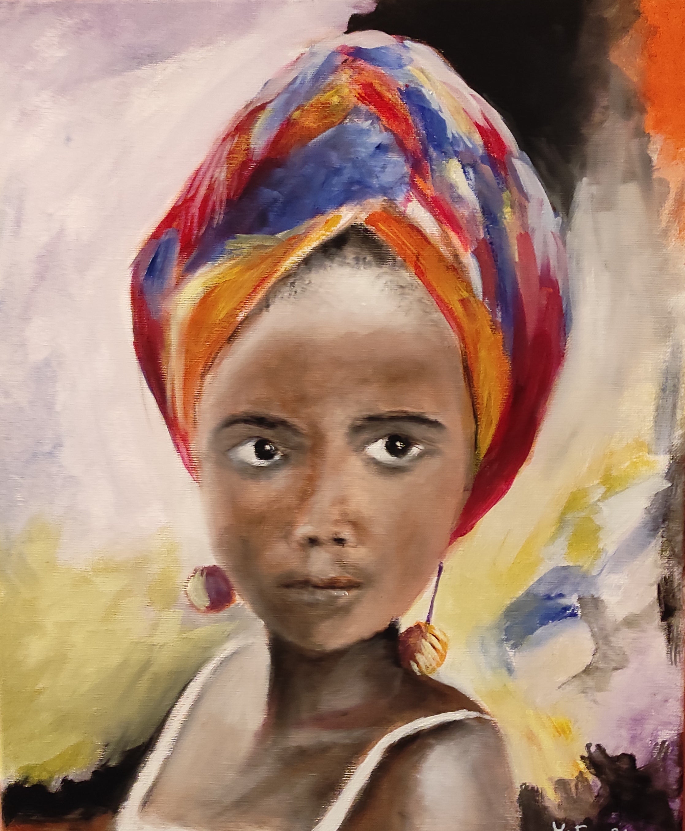 Little girl with a turban