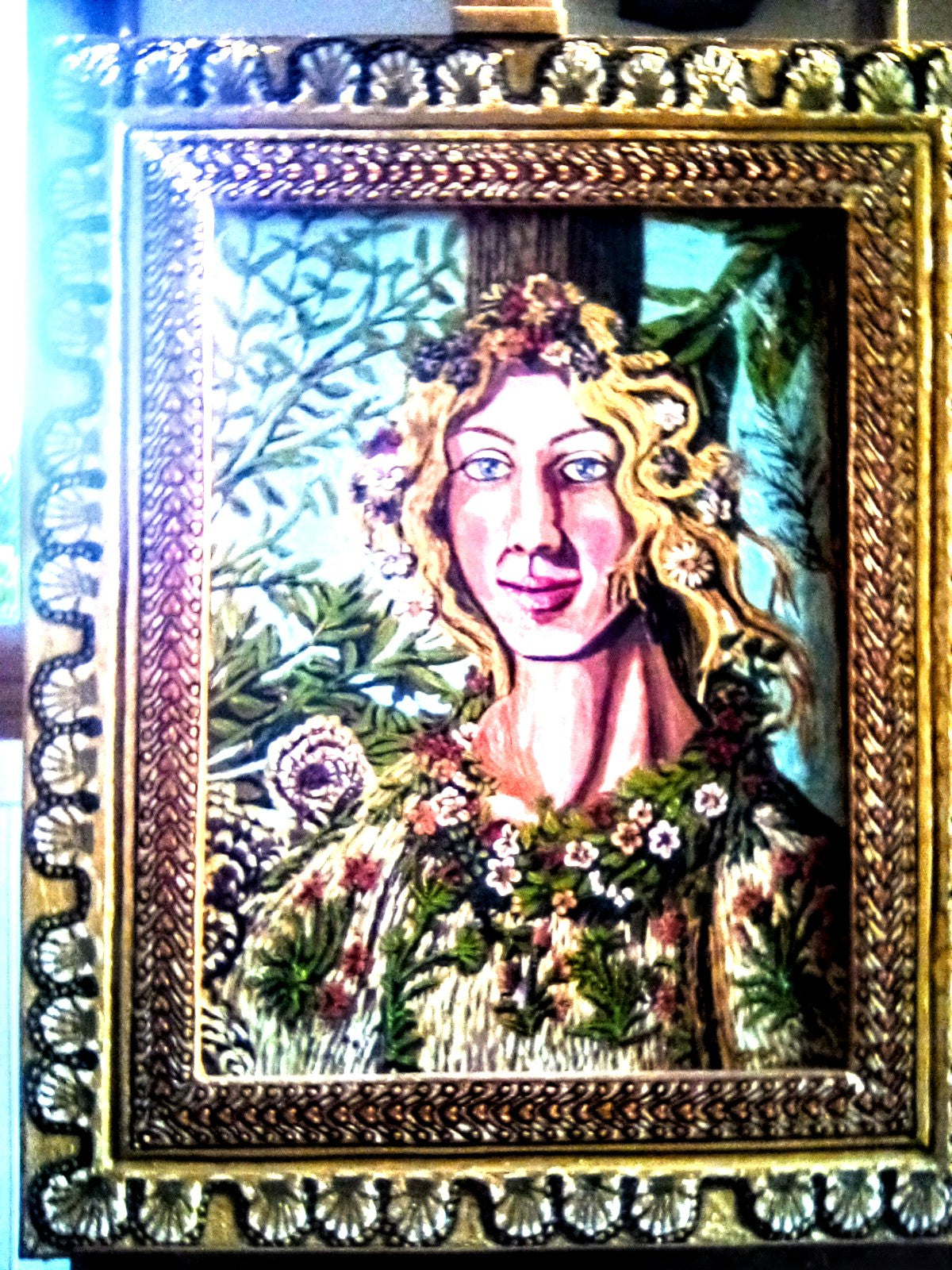 Face in the foreground of Botticelli's Primavera (copy).