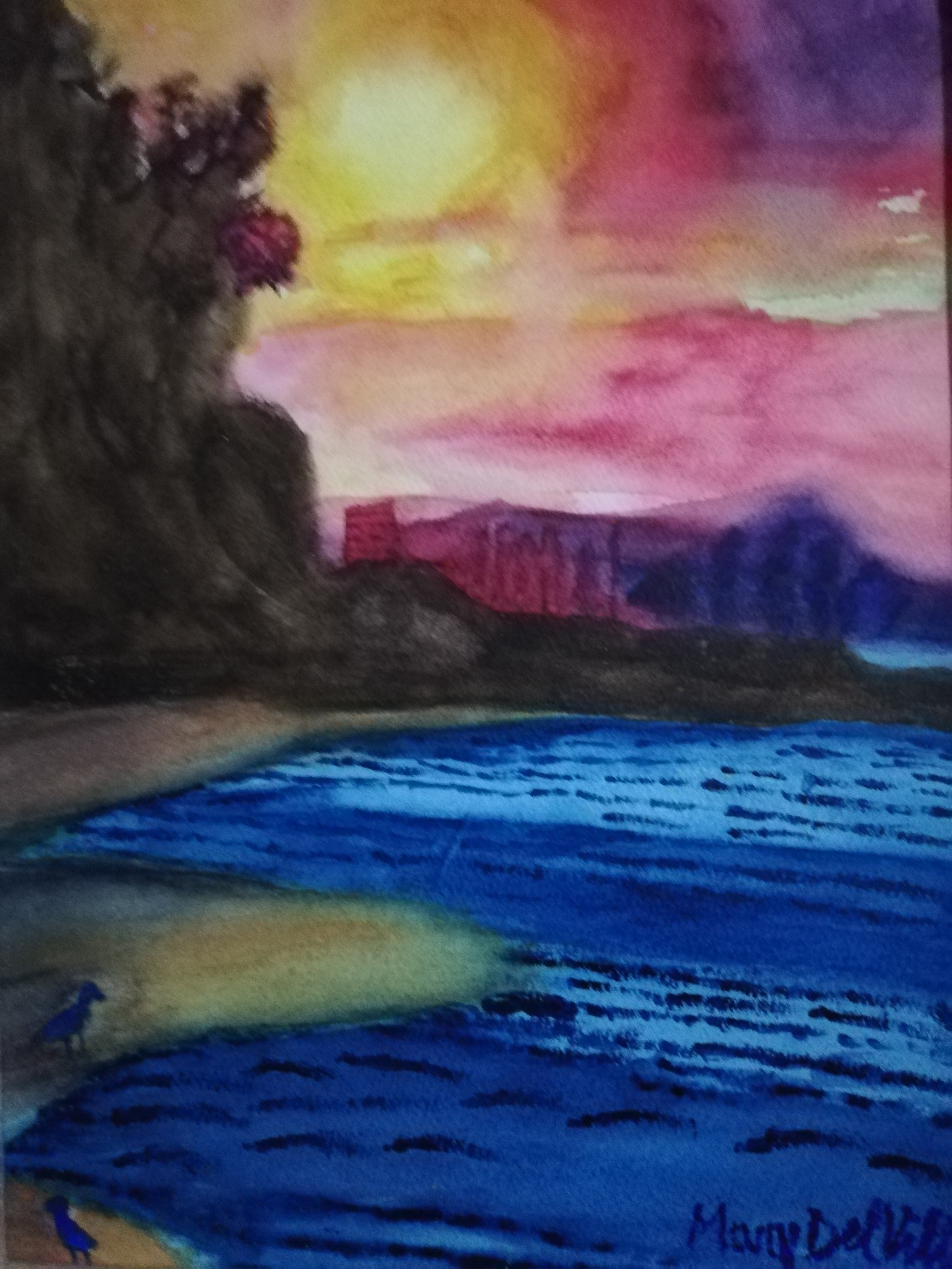Sunset on the sea