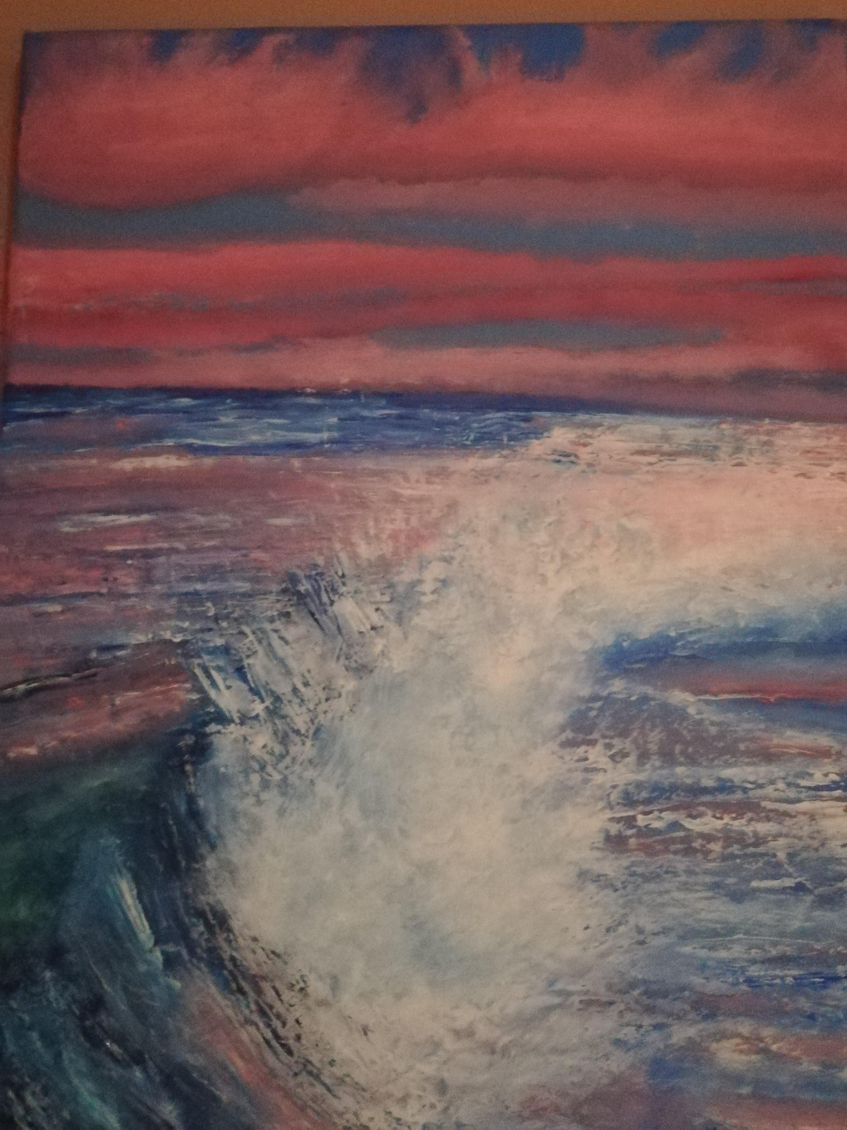 A dip in the sea at dusk
