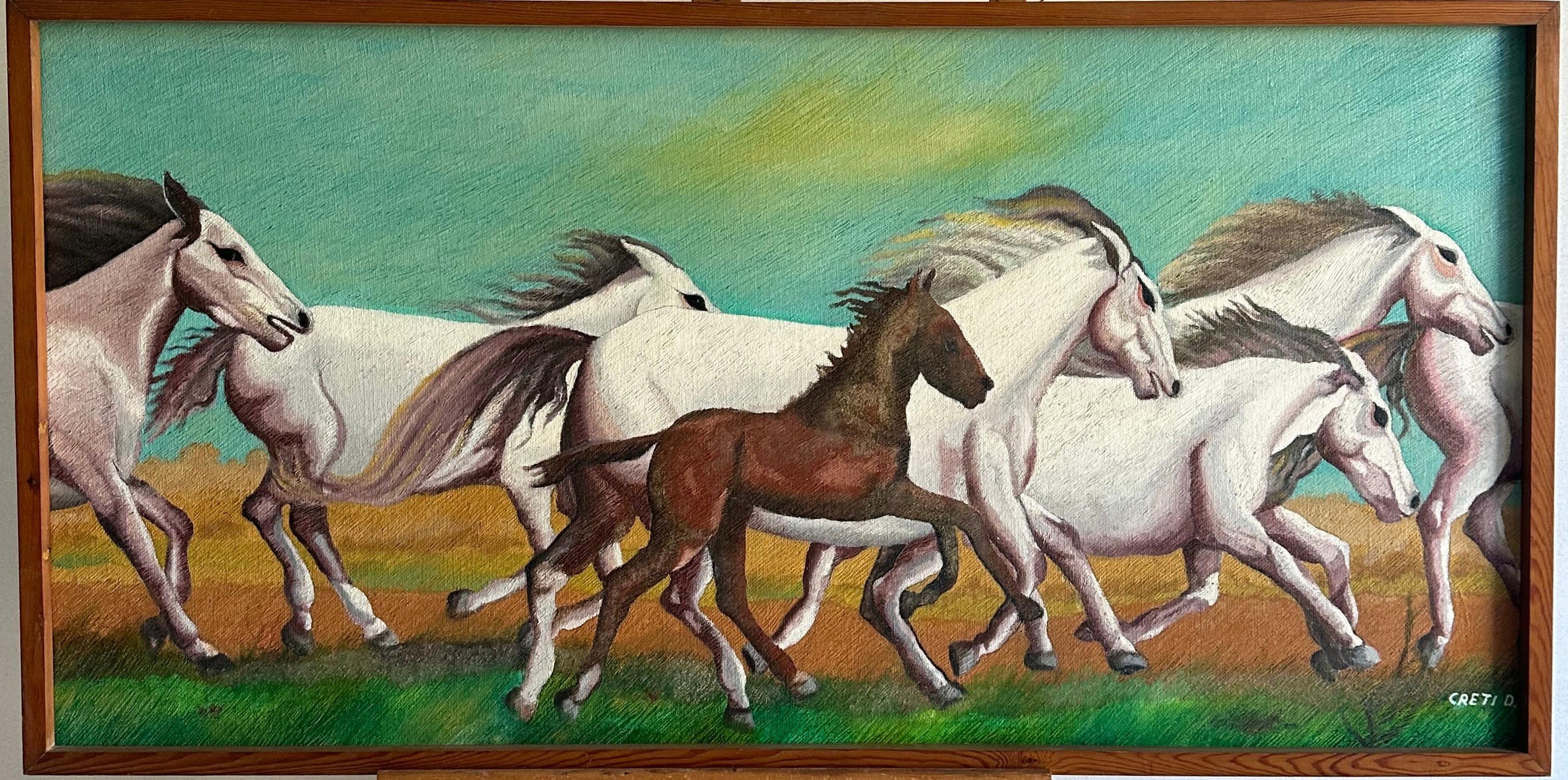 Galloping horses
