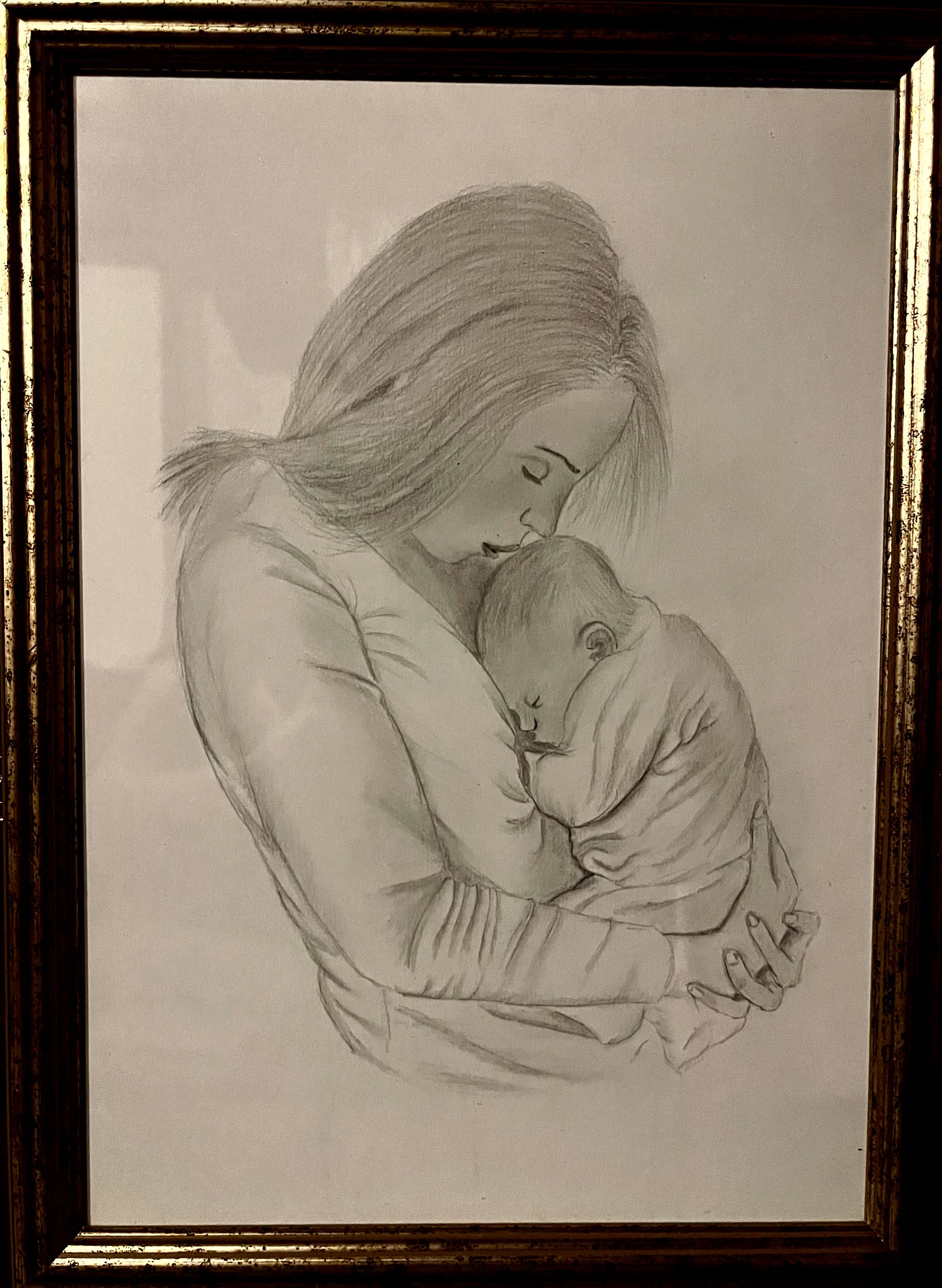 Portrait of a young mother