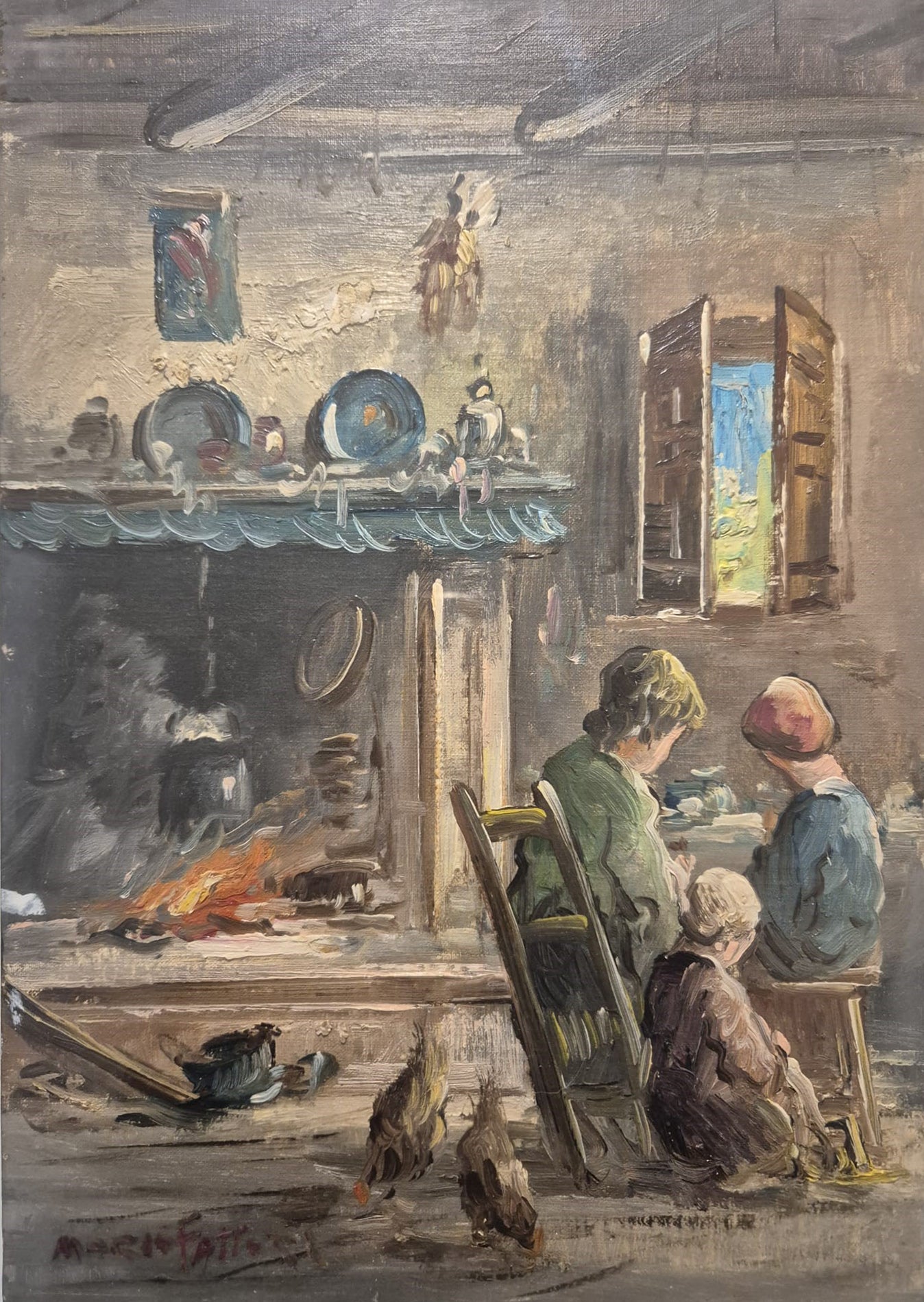 Mario Fattori - Interior de un redil