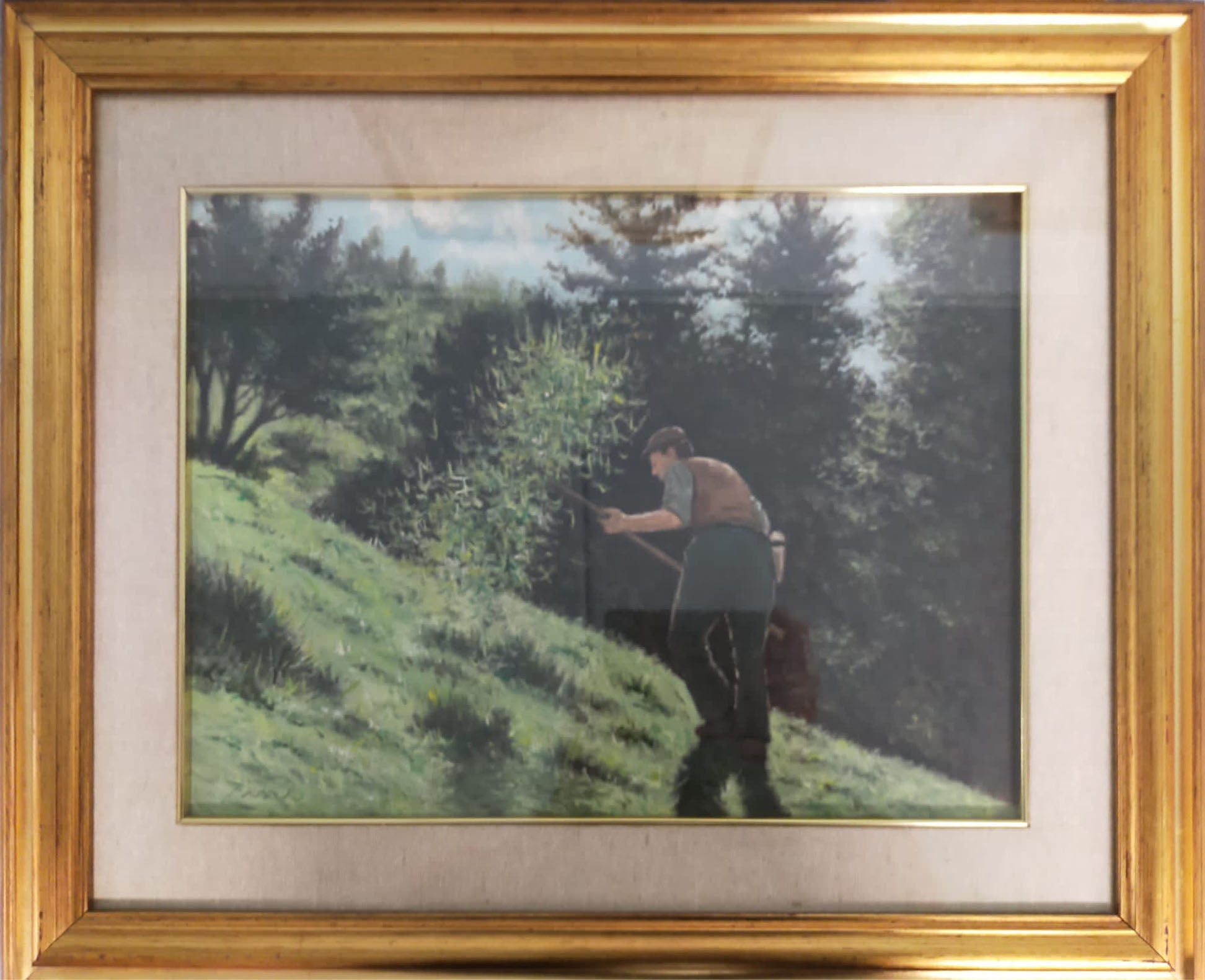 Augusto Cominazzini - Haymaking in the Mountains
