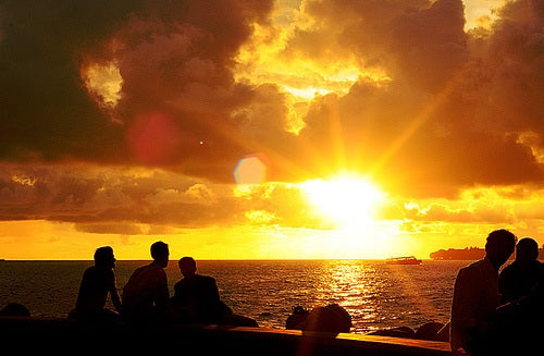 A sunset on the sea