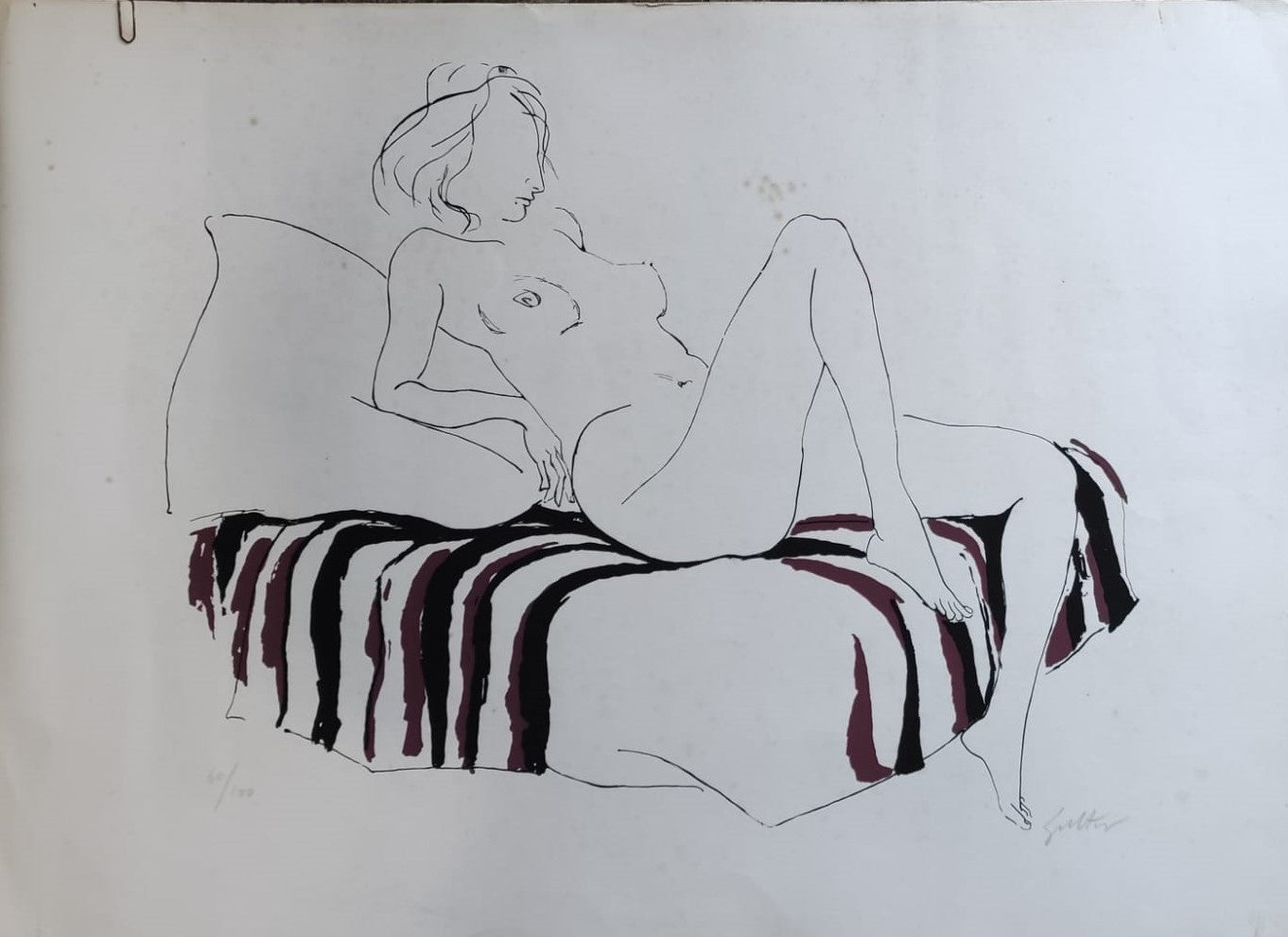 RENATO GUTTUSO - DESNUDO FEMENINO - SERIGRAFÍA