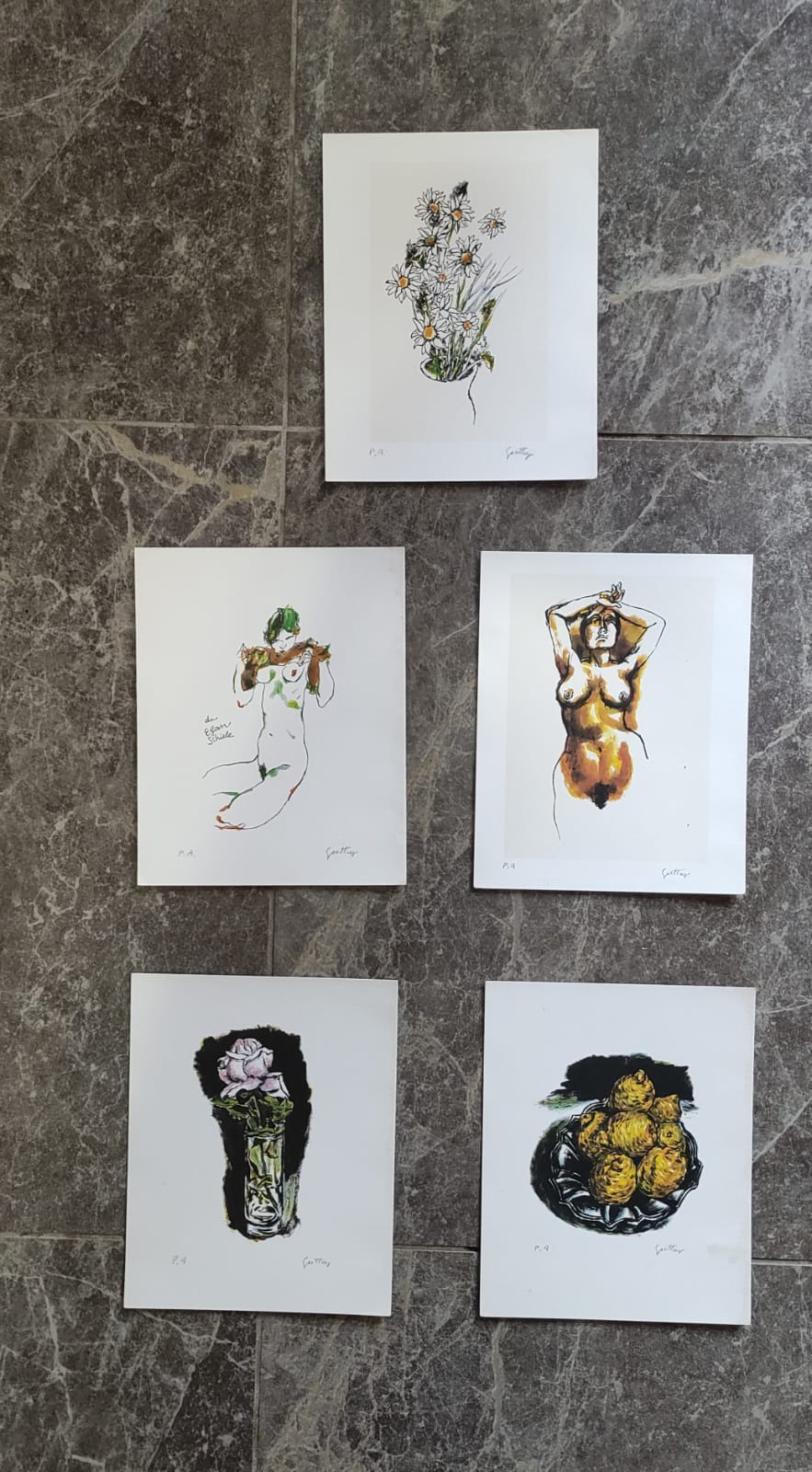 RENATO GUTTUSO SERIE DE 5 SERIGRAFÍAS PDA
