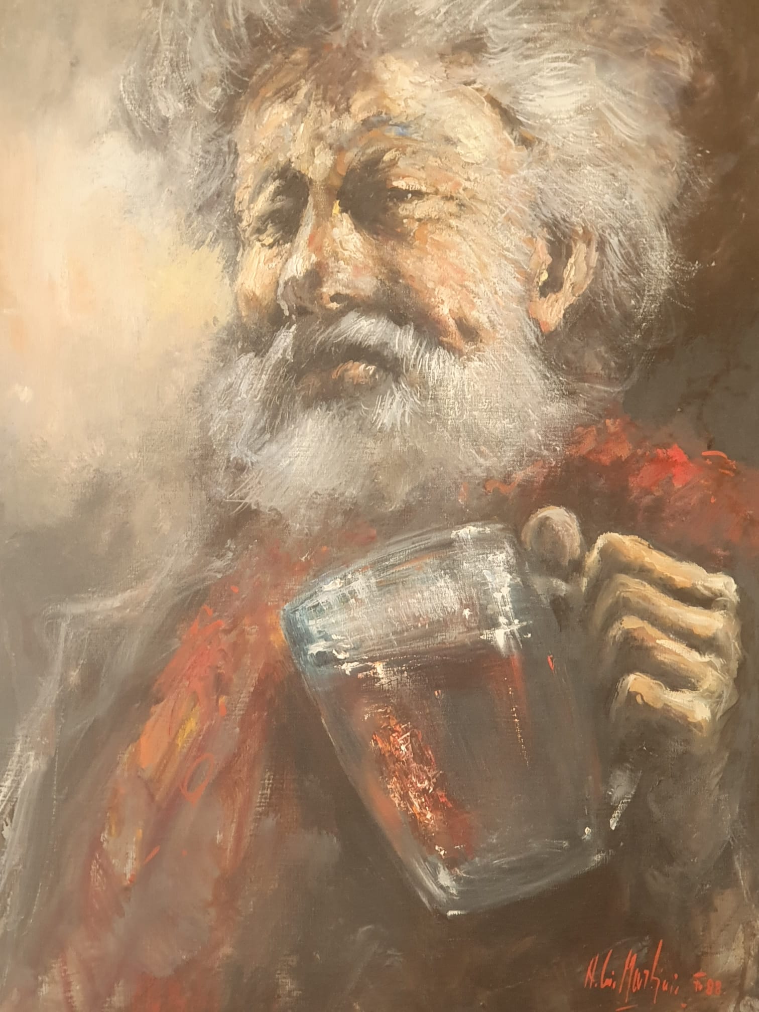 Norberto Martini - Falstaff - Olio su tela