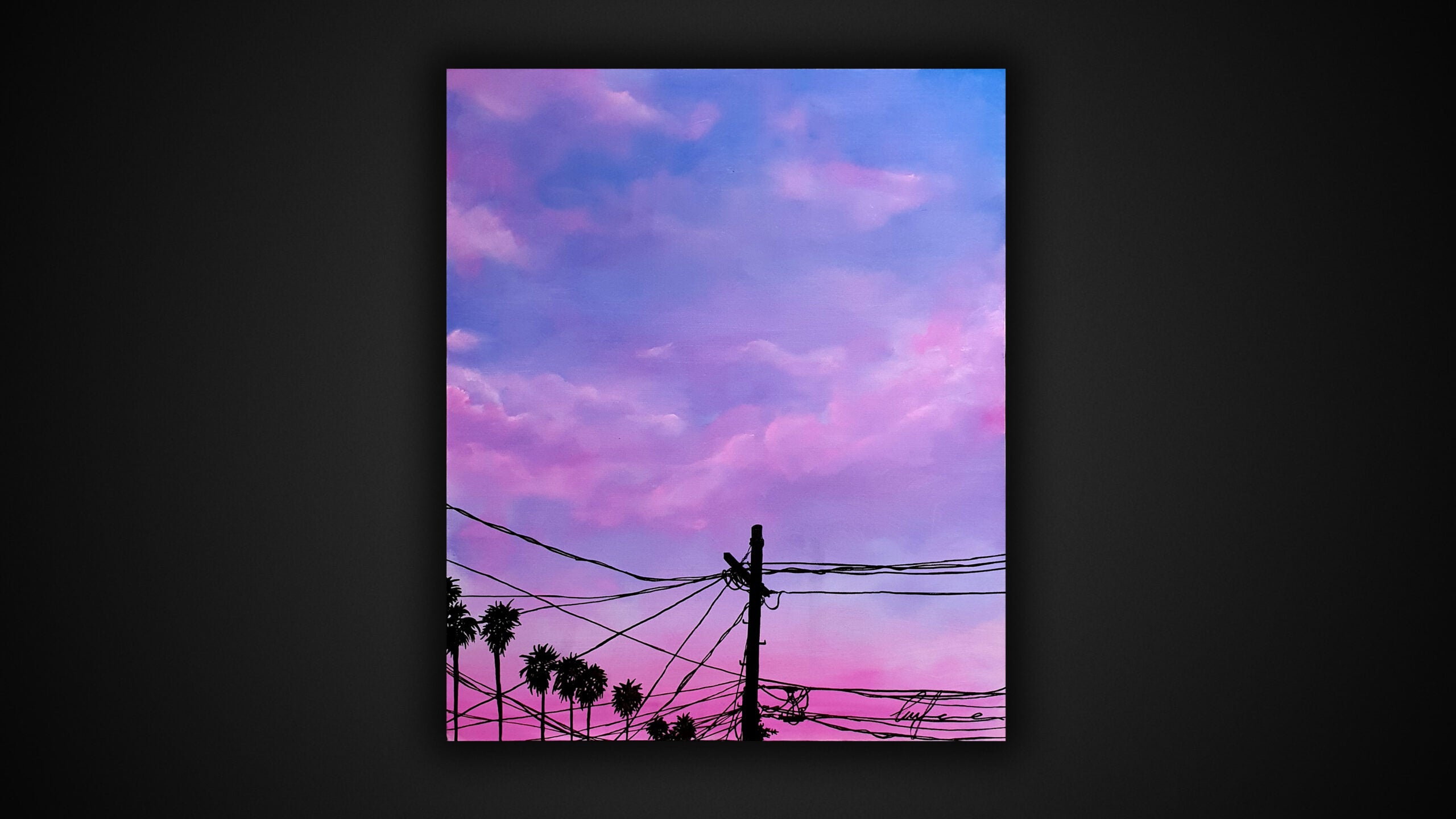 Luca Azzurro - Miami pink telephone lines