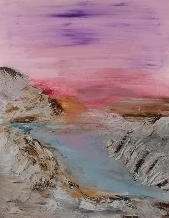 Mara Marzola - Atardecer en el lago