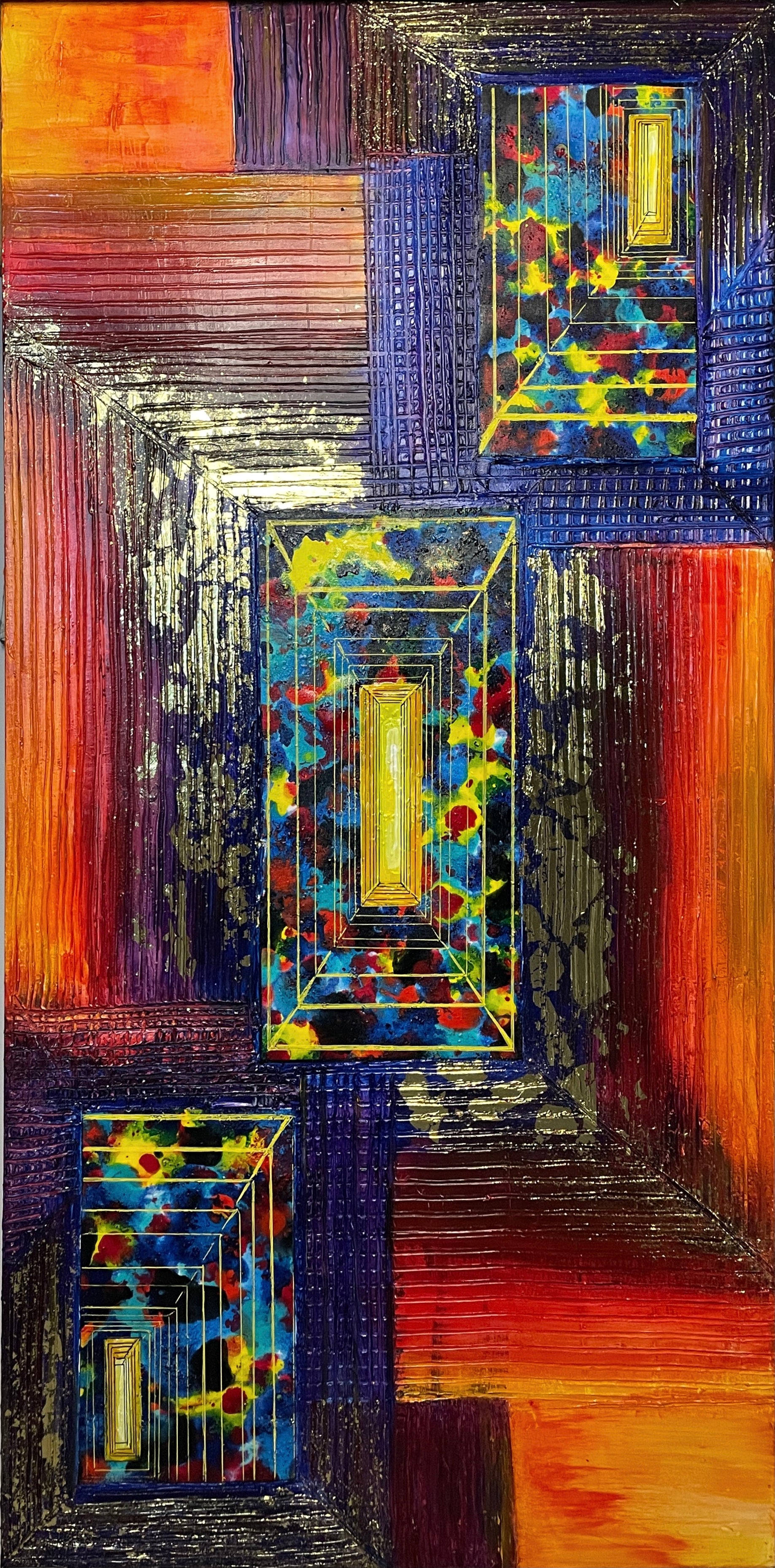 Abstract textured wall decoration