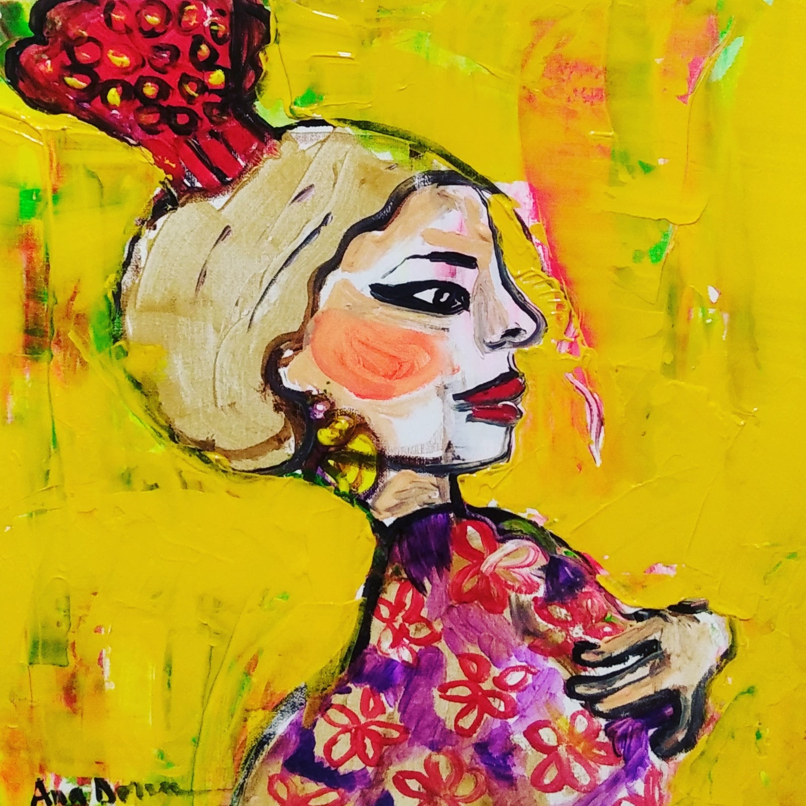 Mujer con mantilla y peineta