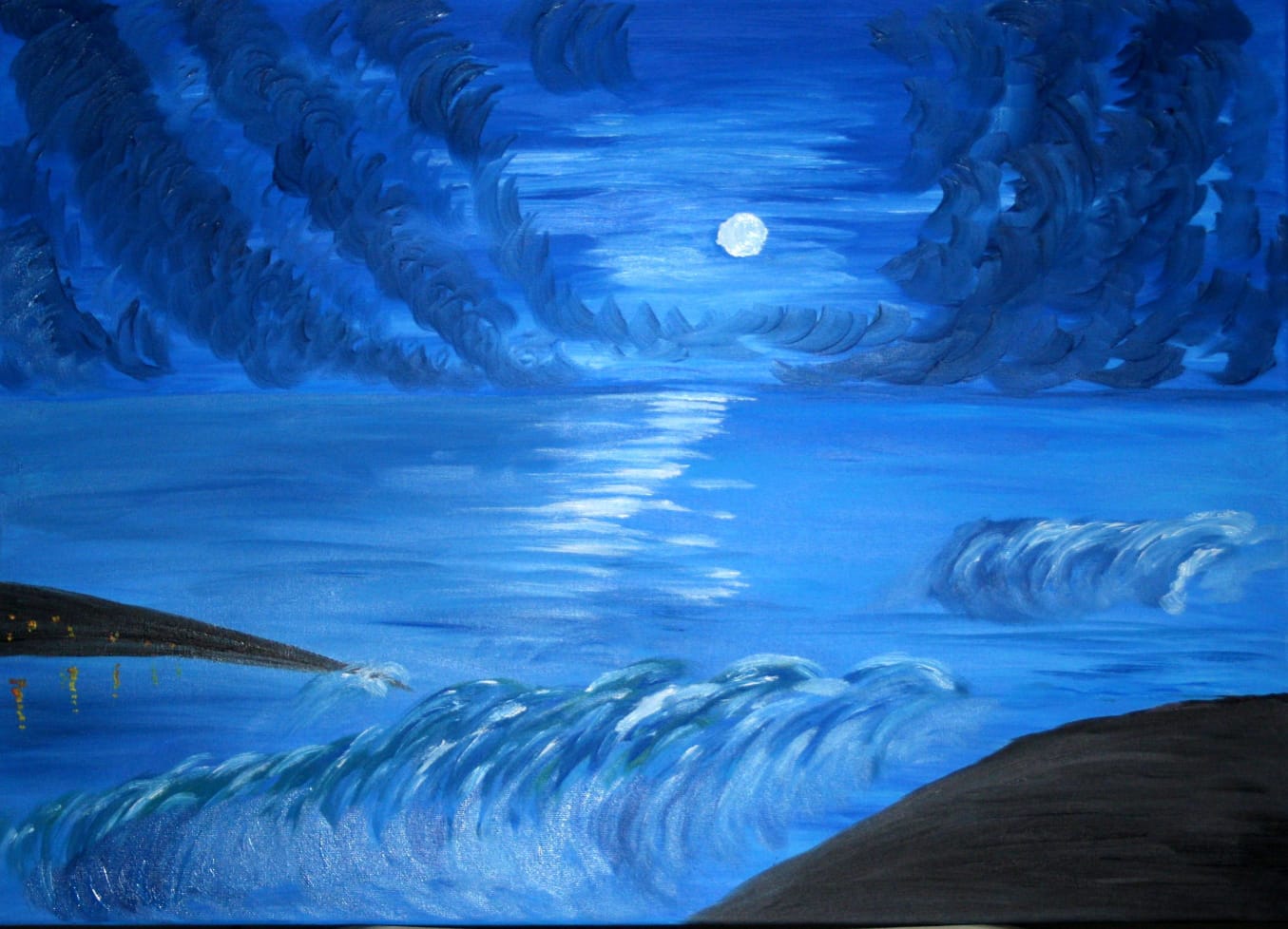 Night on the sea