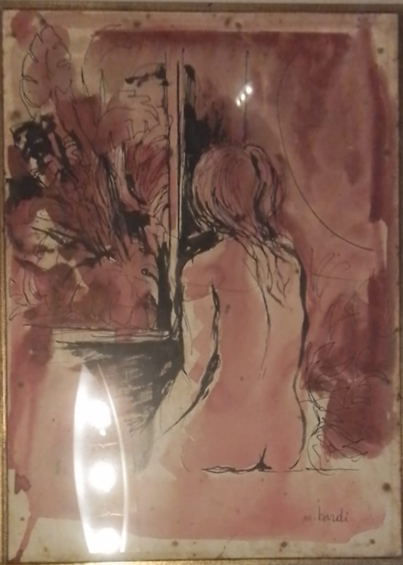 Nudo femminile in acquerello di Mario Bardi