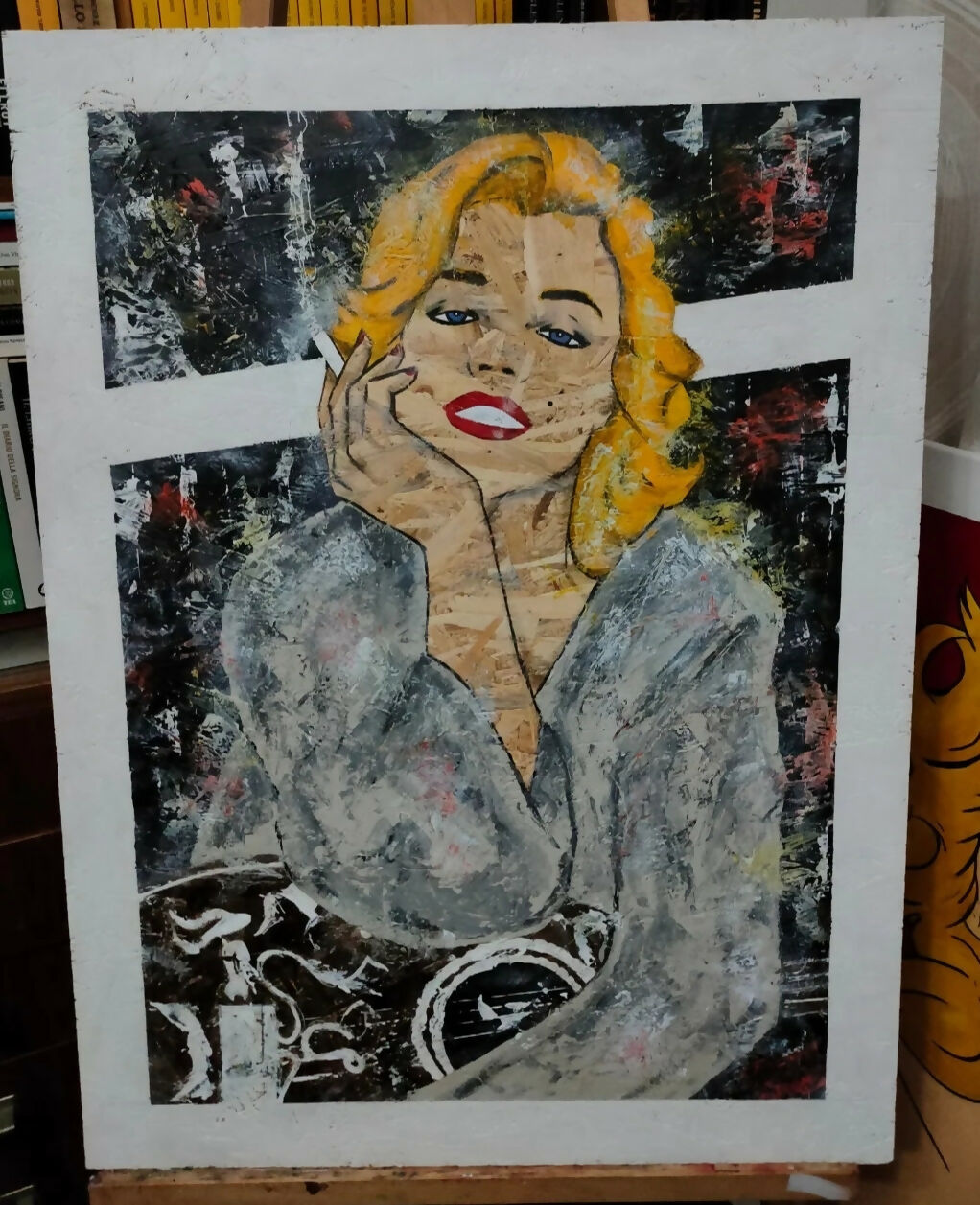 Marilyn Monroe, acrilico su legno di Lorenzo Ragno Celli